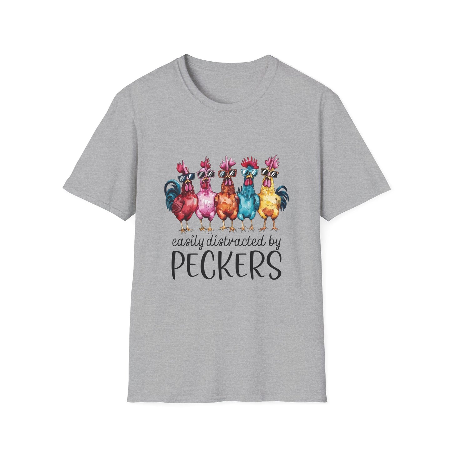 Funny Chicken T-Shirt, Early Distracted by Peckers Tee, Gift for Chicken Lovers, Casual Humor Shirt, Animal Lovers Apparel