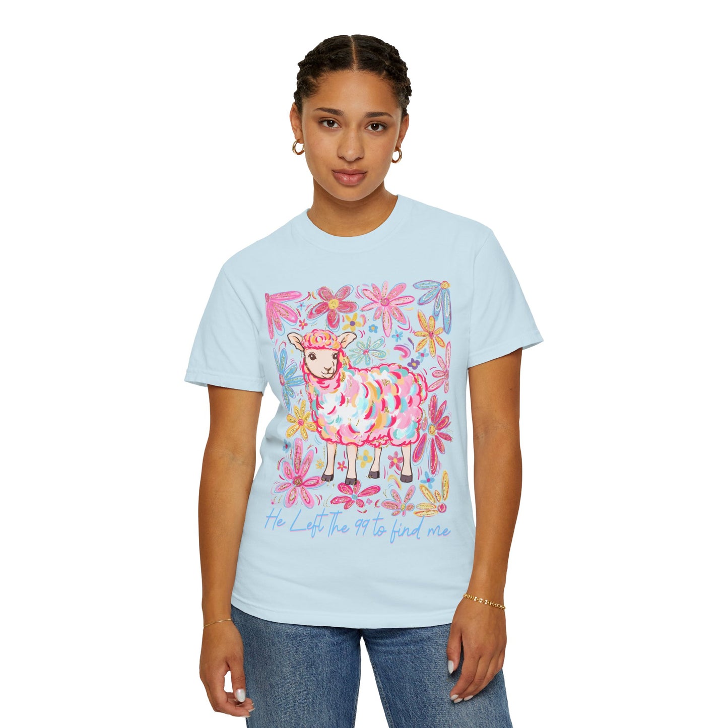 Whimsical Floral Sheep T-Shirt – Soft Unisex Tee, Perfect for Nature Lovers, Easter, Spring Celebrations, Gift for Her, Casual Wear