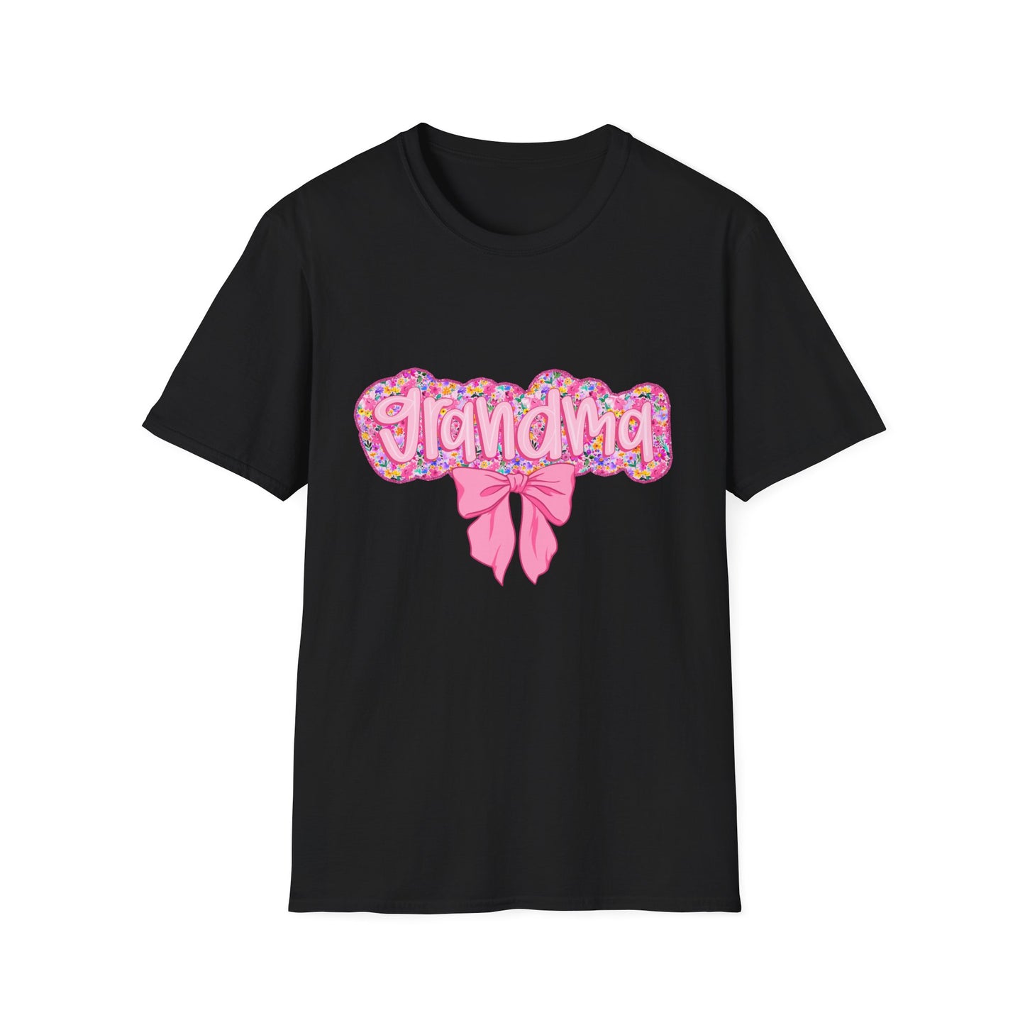 Grandma Floral Graphic T-Shirt | Gift for Grandma | Softstyle Tee for Family Celebrations, Mother's Day Gift, Casual Wear