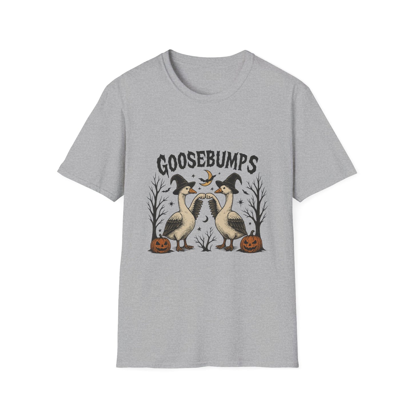 Goosebumps Halloween Unisex Softstyle T-Shirt - Spooky Shirt, Halloween Costume, Gift for Her, Halloween Party, Fall Fashion