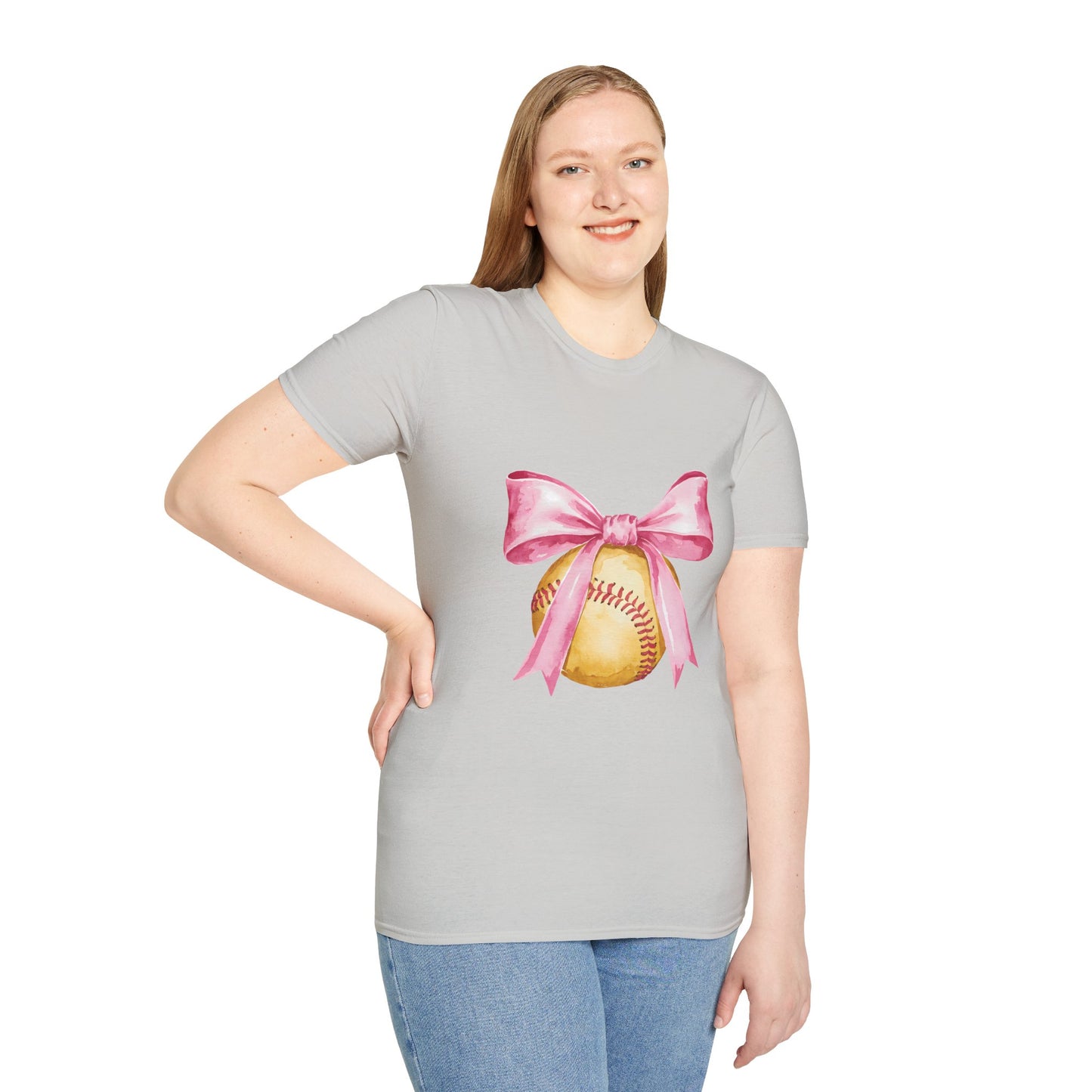 Pink Ribbon Baseball T-Shirt for Softball Lovers, Support Breast Cancer Awareness, Gift for Coaches and Players, Casual Wear