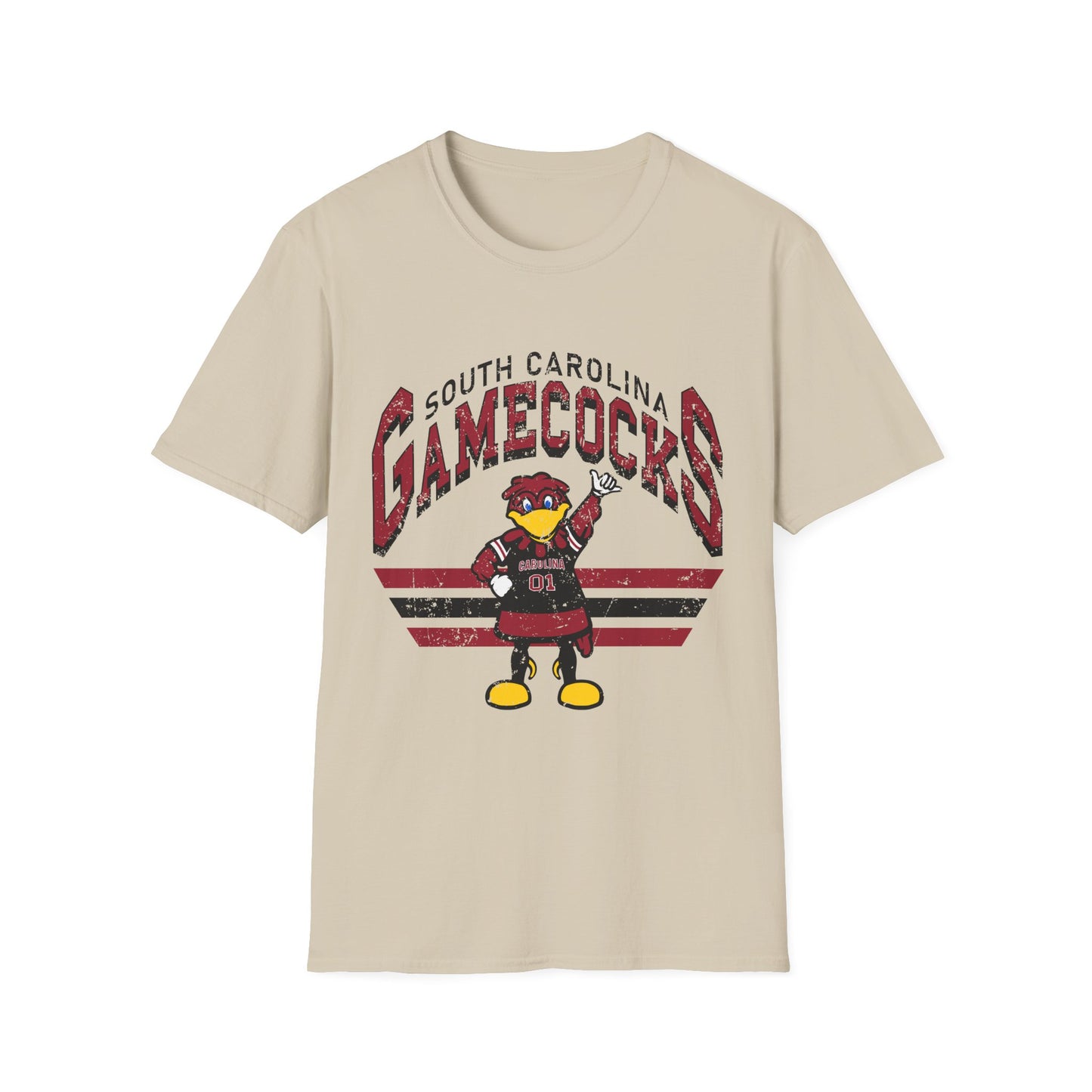 Vintage Gamecocks Tee, Unisex Softstyle T-Shirt for Fans, Game Day Apparel, College Spirit Wear, South Carolina Merchandise