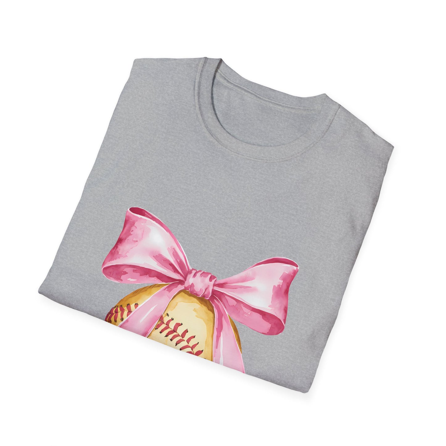 Pink Ribbon Baseball T-Shirt for Softball Lovers, Support Breast Cancer Awareness, Gift for Coaches and Players, Casual Wear