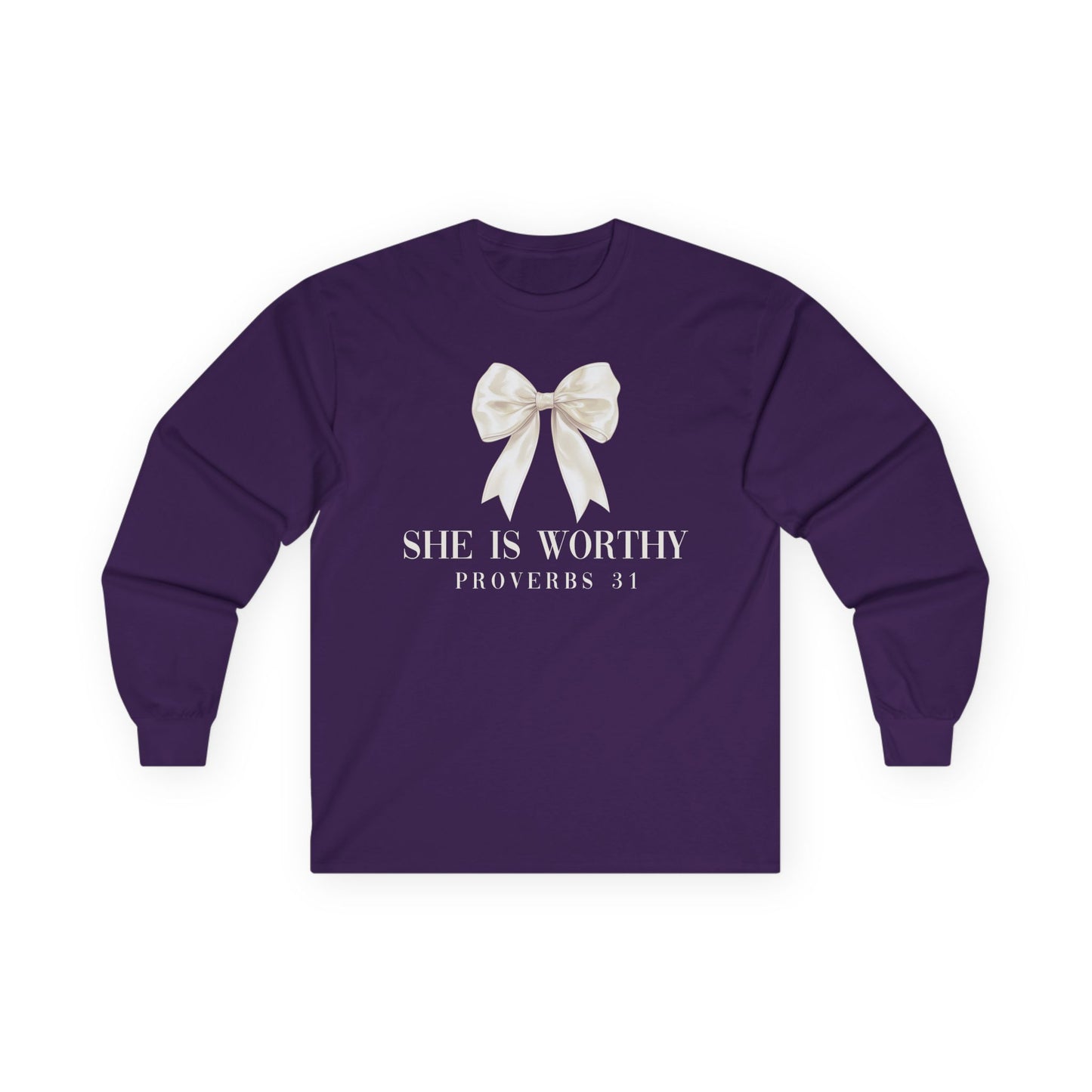 She is Worthy Gildan Longsleeve