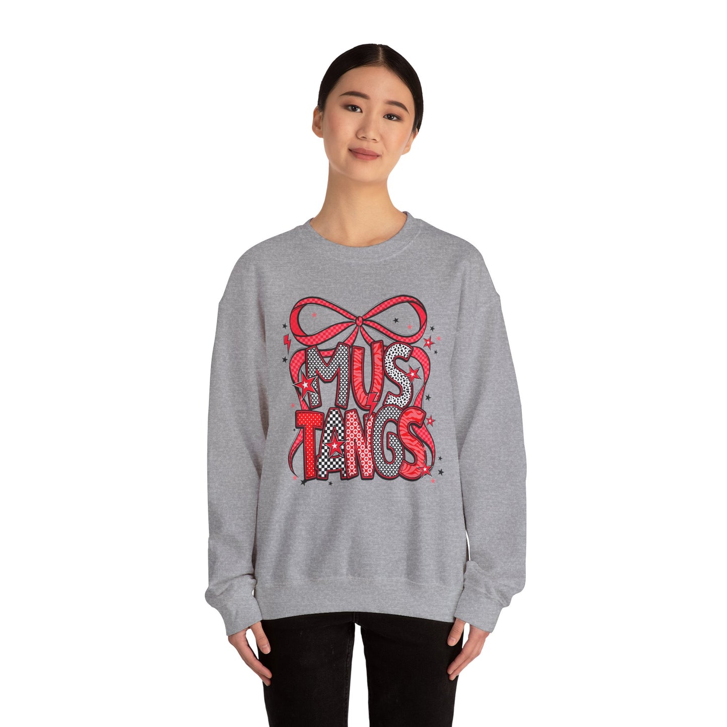 Mustang Love Crewneck Sweatshirt - Cozy Unisex Pullover for Horse Lovers, Gift for Equestrian, Casual Outfit, Horse Show