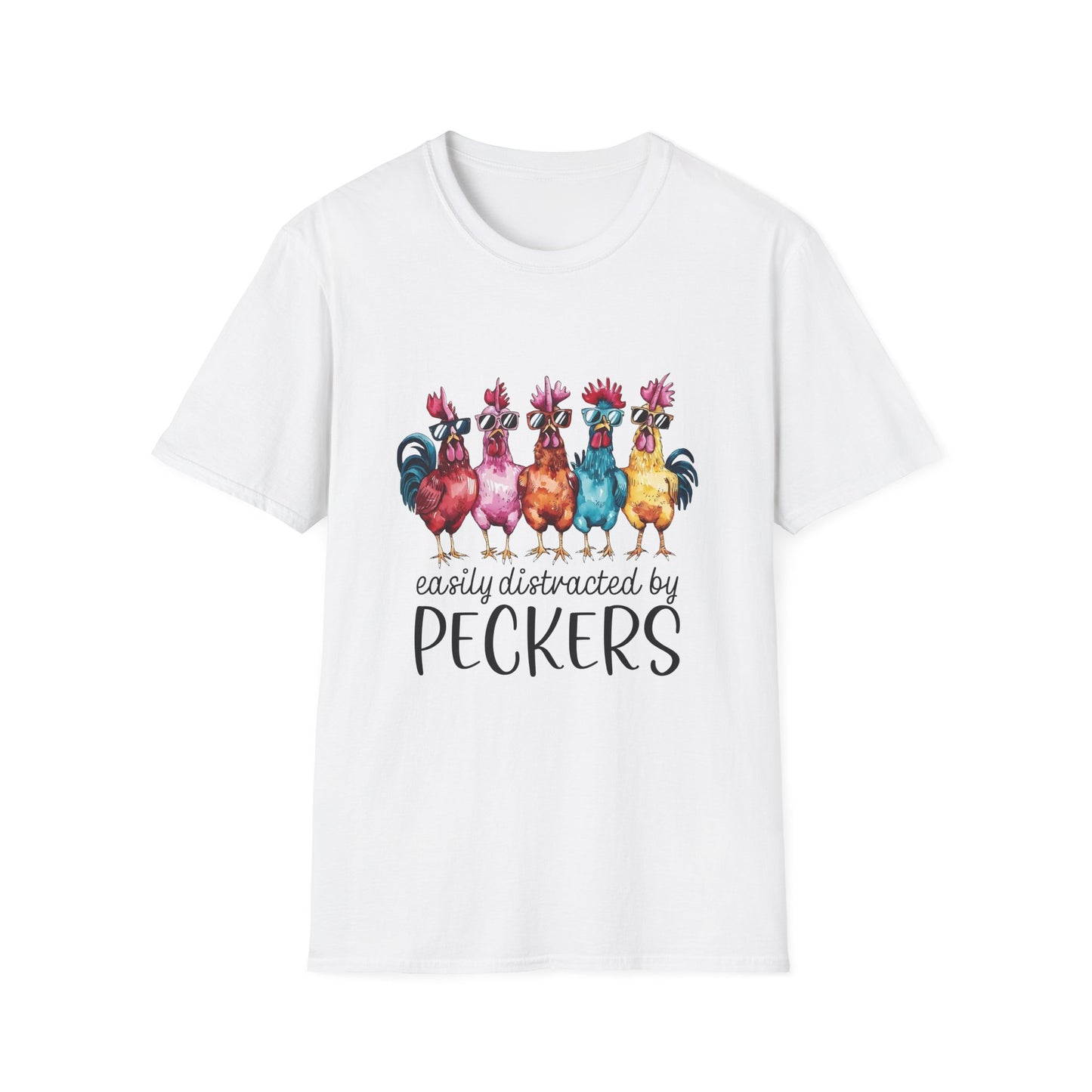 Funny Chicken T-Shirt, Early Distracted by Peckers Tee, Gift for Chicken Lovers, Casual Humor Shirt, Animal Lovers Apparel