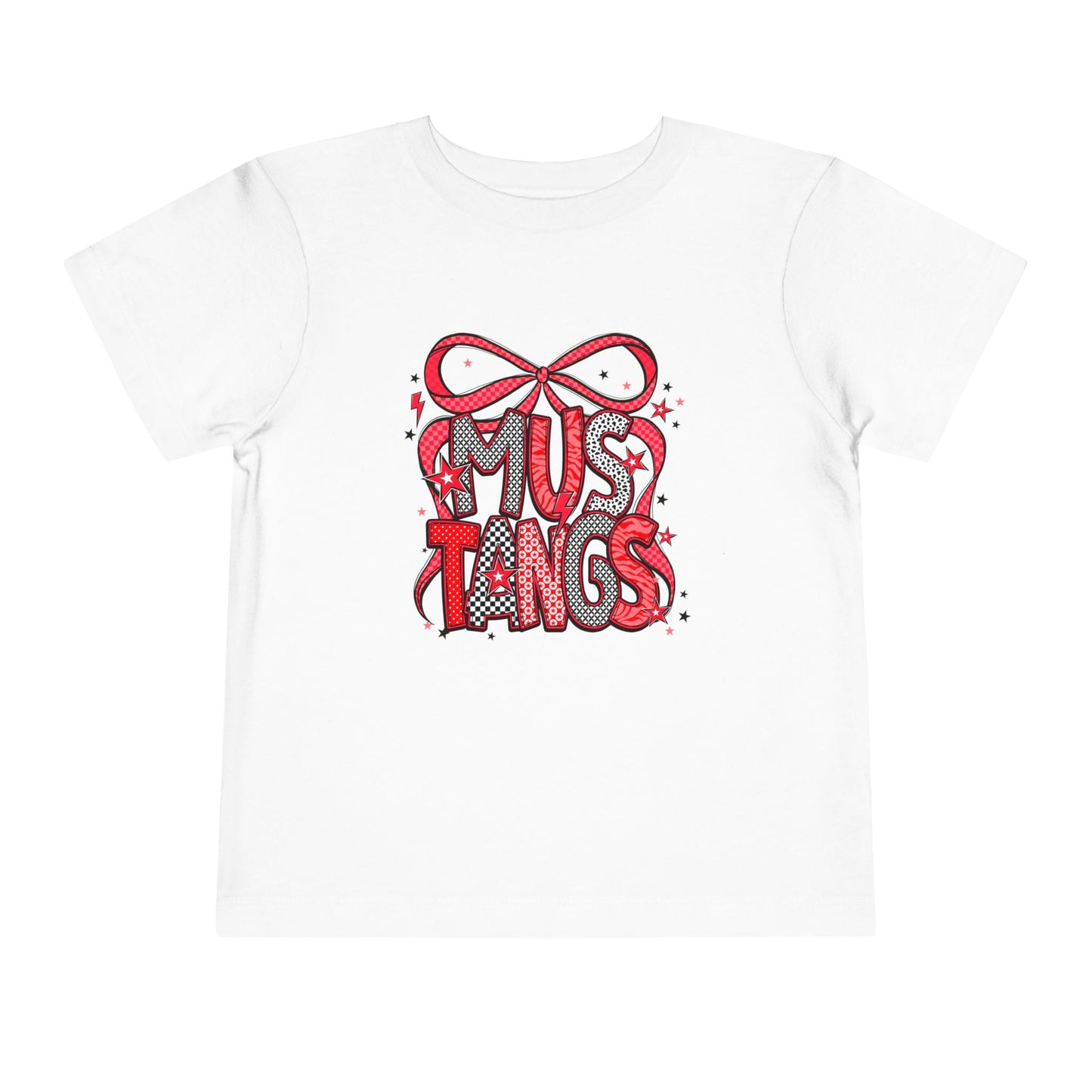 Toddler Short Sleeve Tee - Cute Mustangs Graphic Tee, Kids' Summer Shirt, Birthday Gift, Toddler Apparel, Playtime Outfit