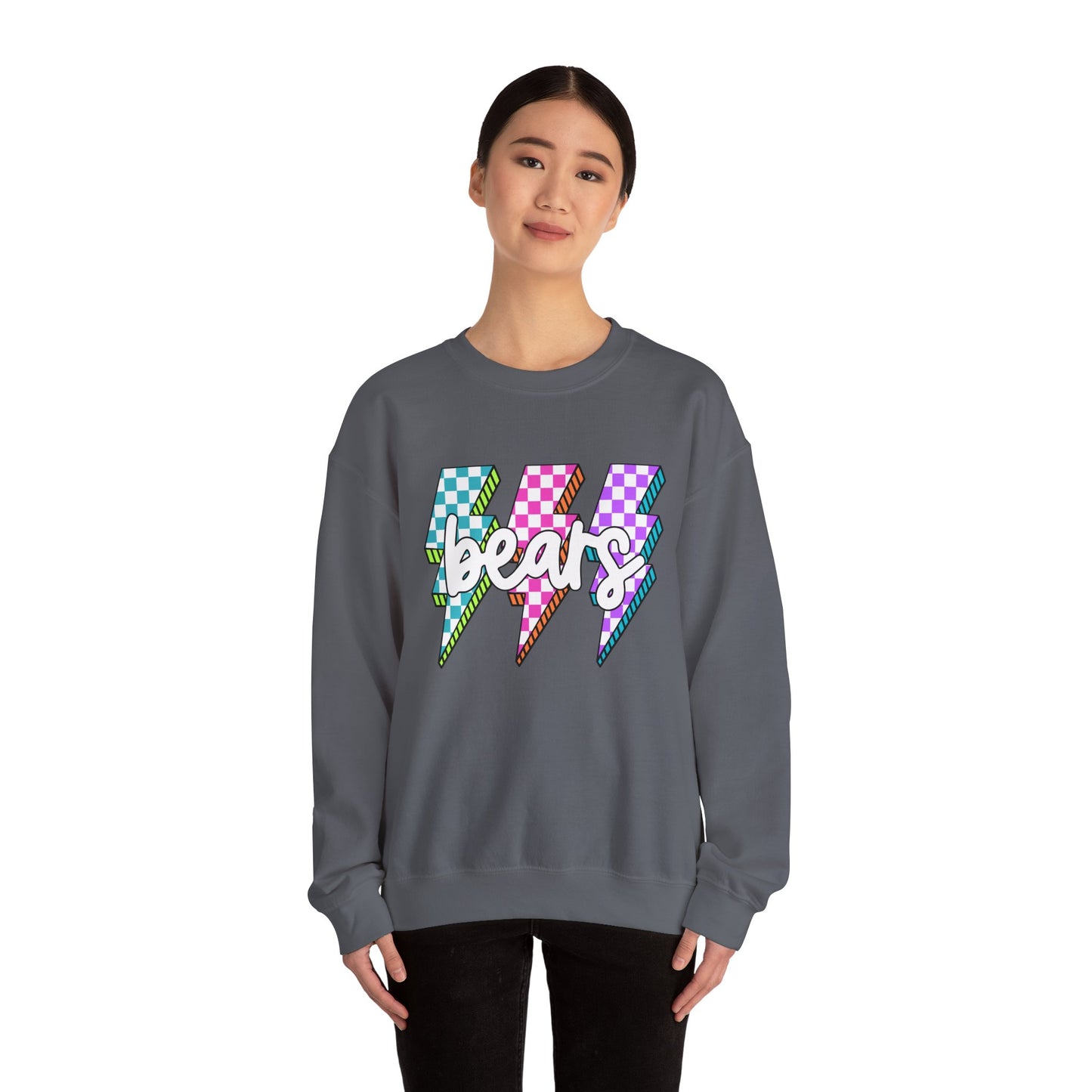 Colorful Bears Crewneck Sweatshirt, Unisex Sweatshirt, Graphic Sweatshirt, Cozy Sweatshirt for Gifts, Casual Wear