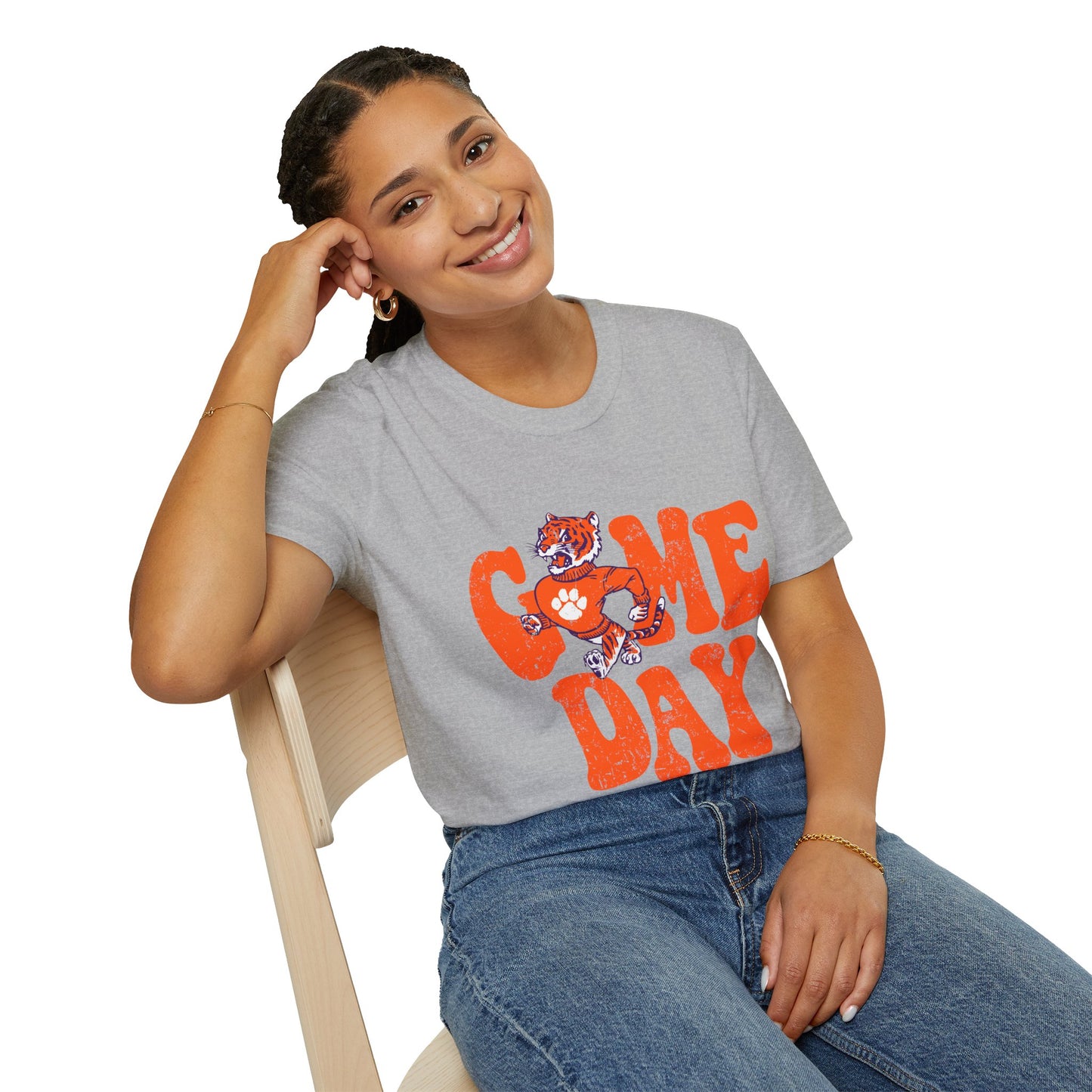 Game Day Unisex Softstyle T-Shirt | Perfect for Sports Fans, Tailgating, Casual Wear, Gift for Gamers, Cheer Day Apparel