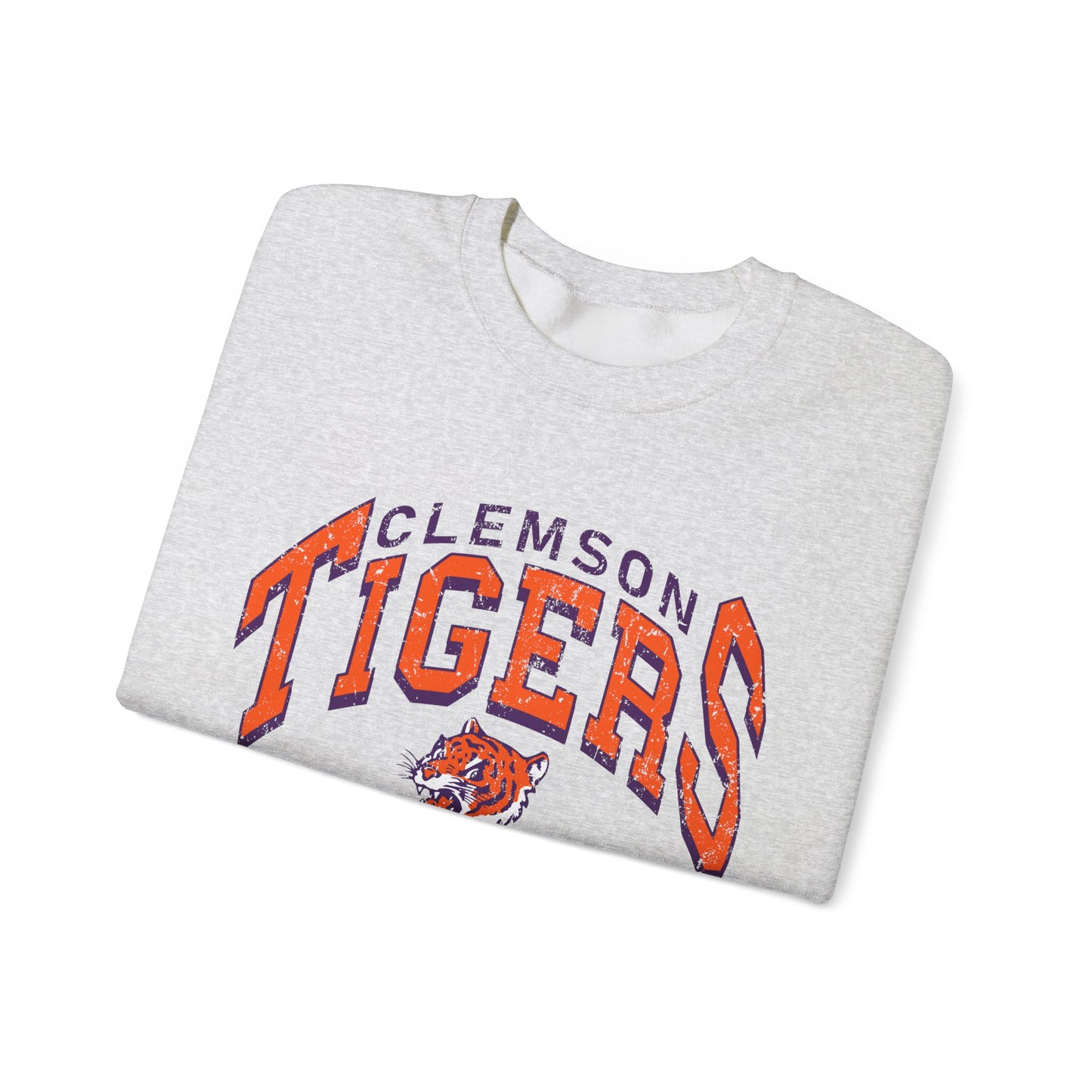 Clemson Tigers Crewneck Sweatshirt, Comfortable College Apparel, Unisex Sweatshirt, Sports Fan Gear, Game Day Outfit, Classic Sweatshirt