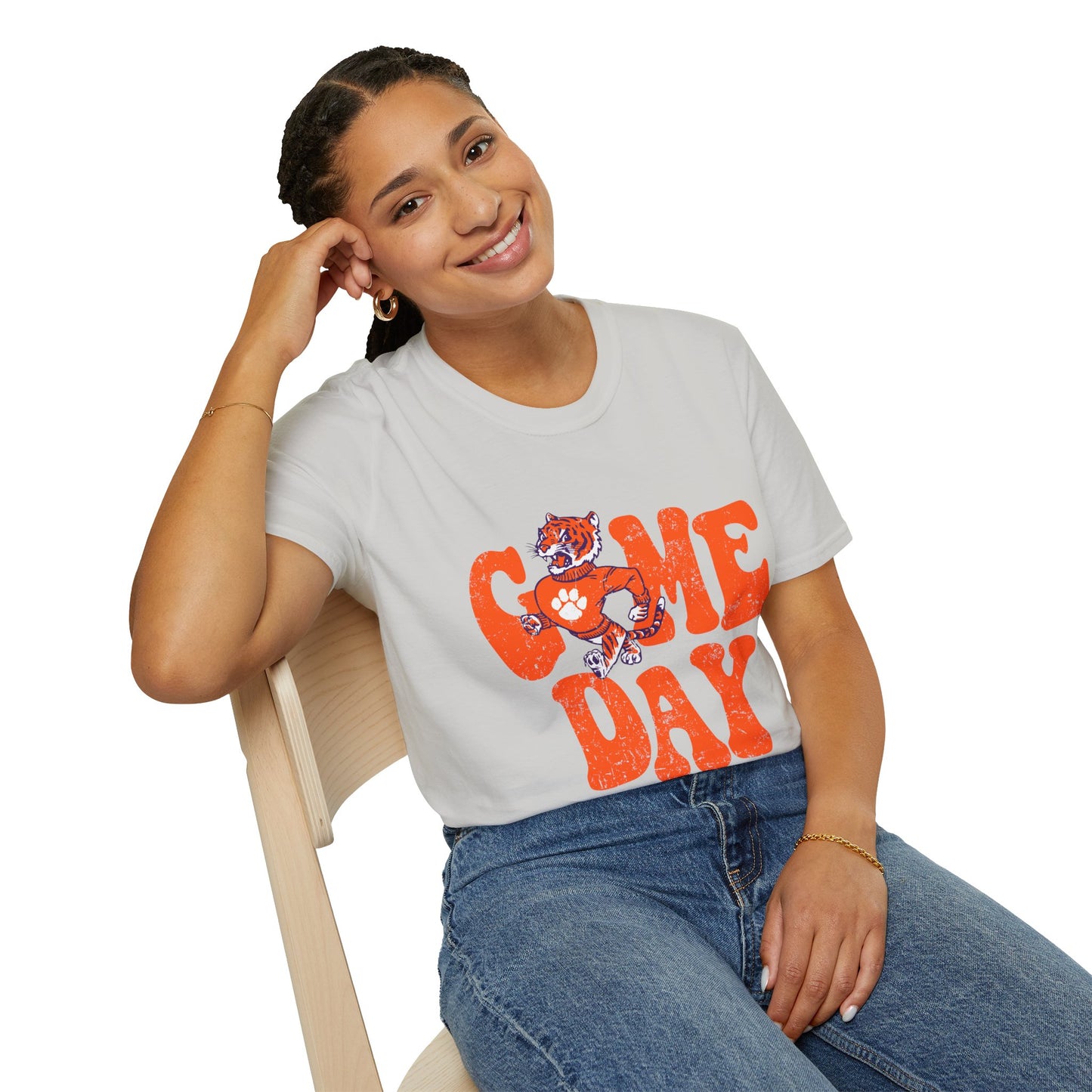 Game Day Unisex Softstyle T-Shirt | Perfect for Sports Fans, Tailgating, Casual Wear, Gift for Gamers, Cheer Day Apparel