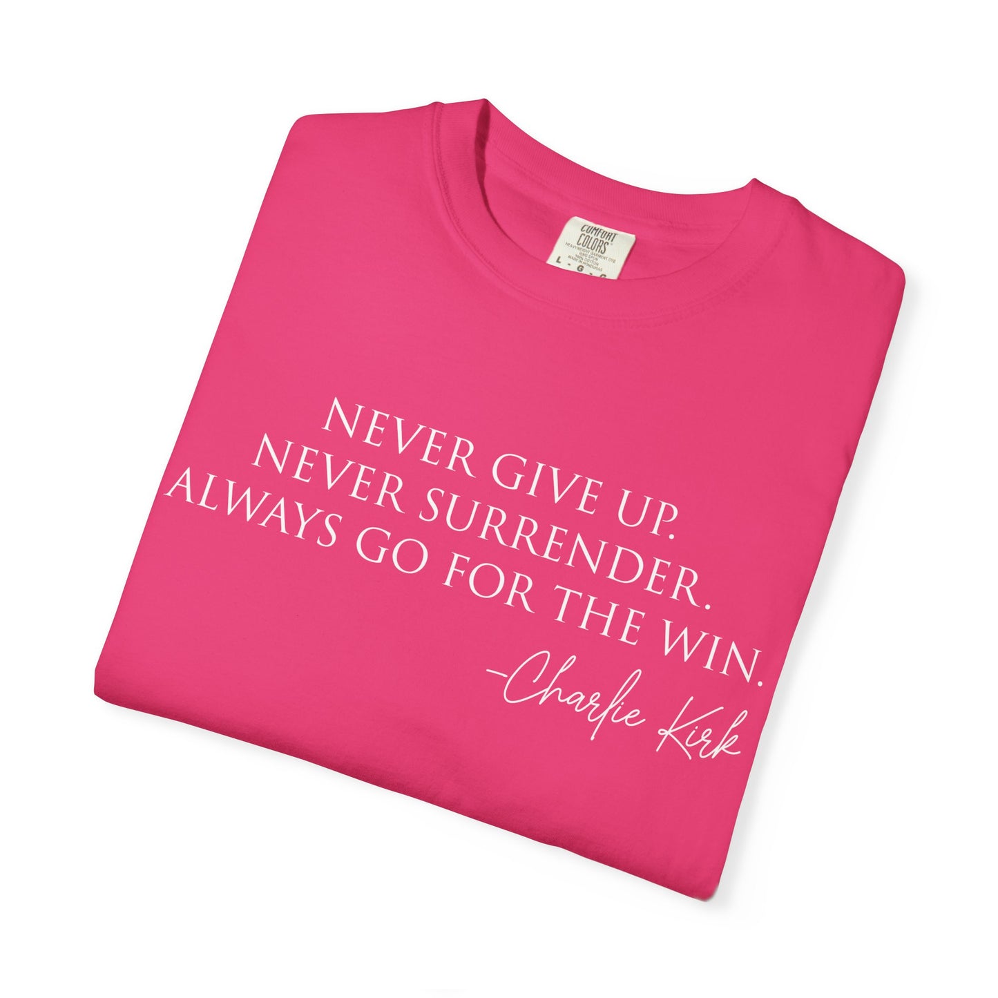 Motivational Unisex T-Shirt - Never Give Up, Inspirational Apparel for Fitness, Positivity, Daily Wear, Gift Idea, Casual Style