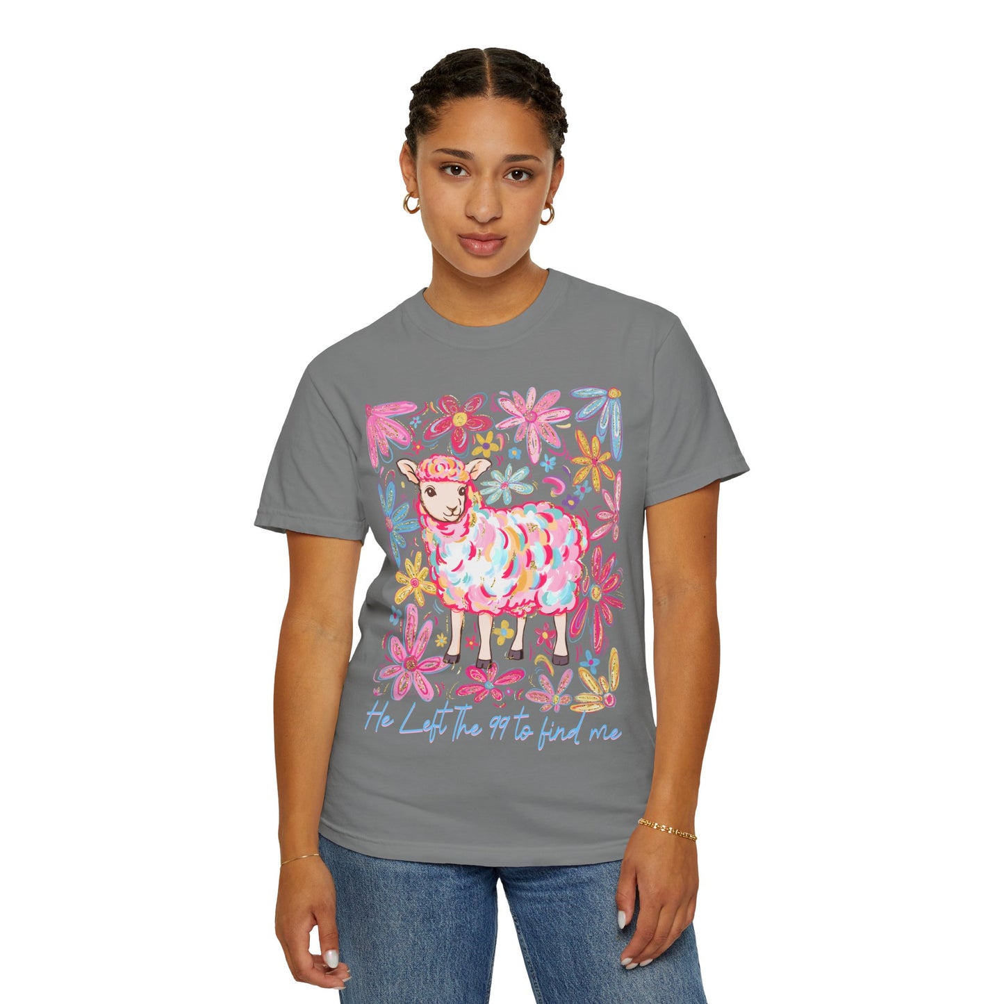 Whimsical Floral Sheep T-Shirt – Soft Unisex Tee, Perfect for Nature Lovers, Easter, Spring Celebrations, Gift for Her, Casual Wear