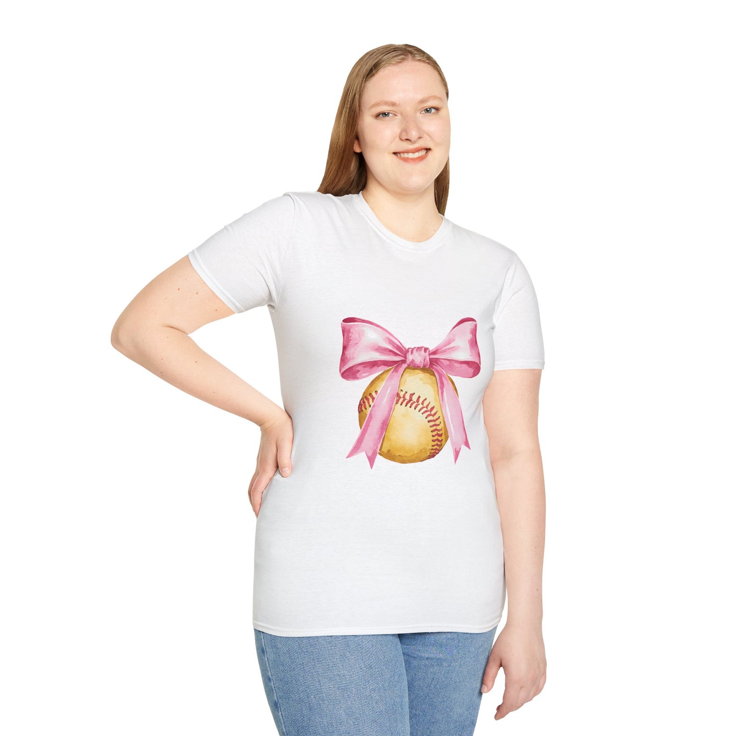 Pink Ribbon Baseball T-Shirt for Softball Lovers, Support Breast Cancer Awareness, Gift for Coaches and Players, Casual Wear