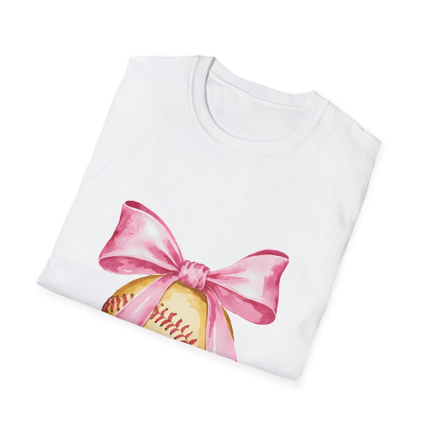 Pink Ribbon Baseball T-Shirt for Softball Lovers, Support Breast Cancer Awareness, Gift for Coaches and Players, Casual Wear