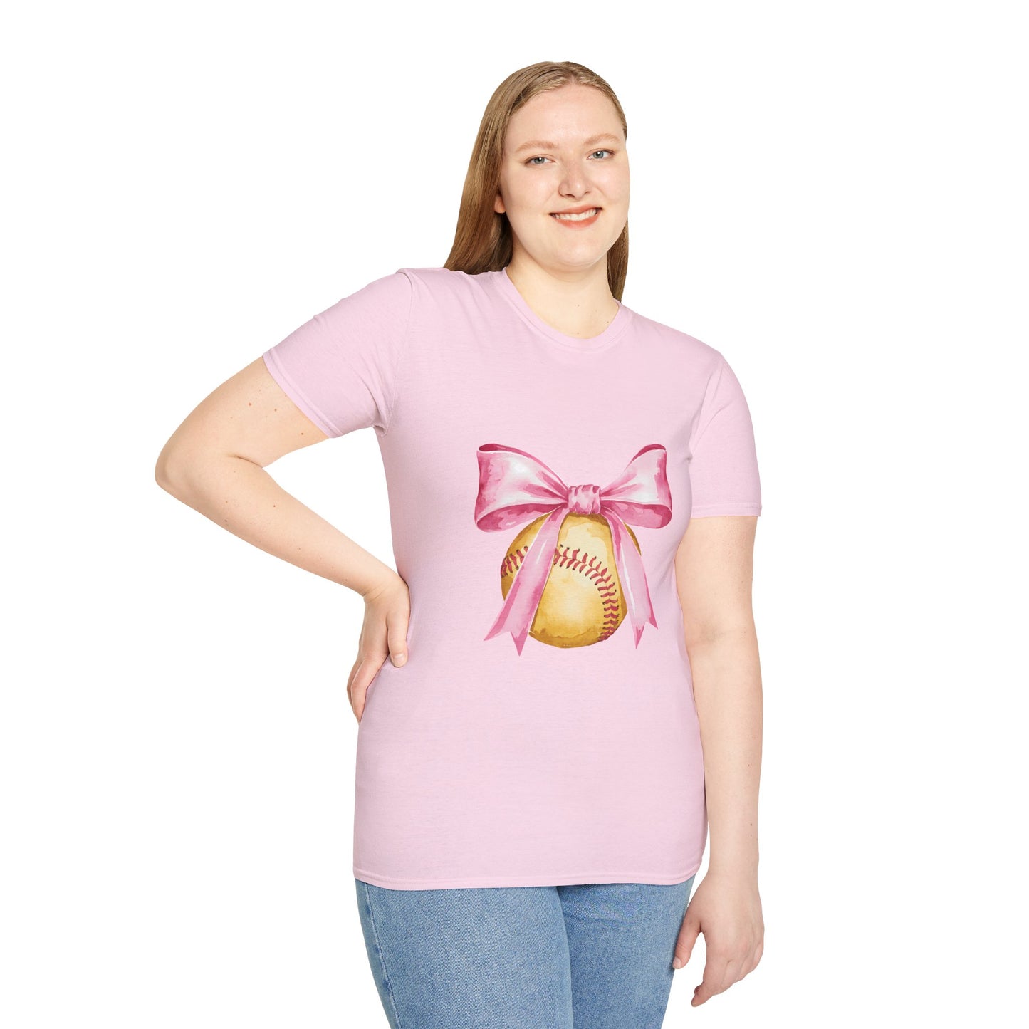 Pink Ribbon Baseball T-Shirt for Softball Lovers, Support Breast Cancer Awareness, Gift for Coaches and Players, Casual Wear