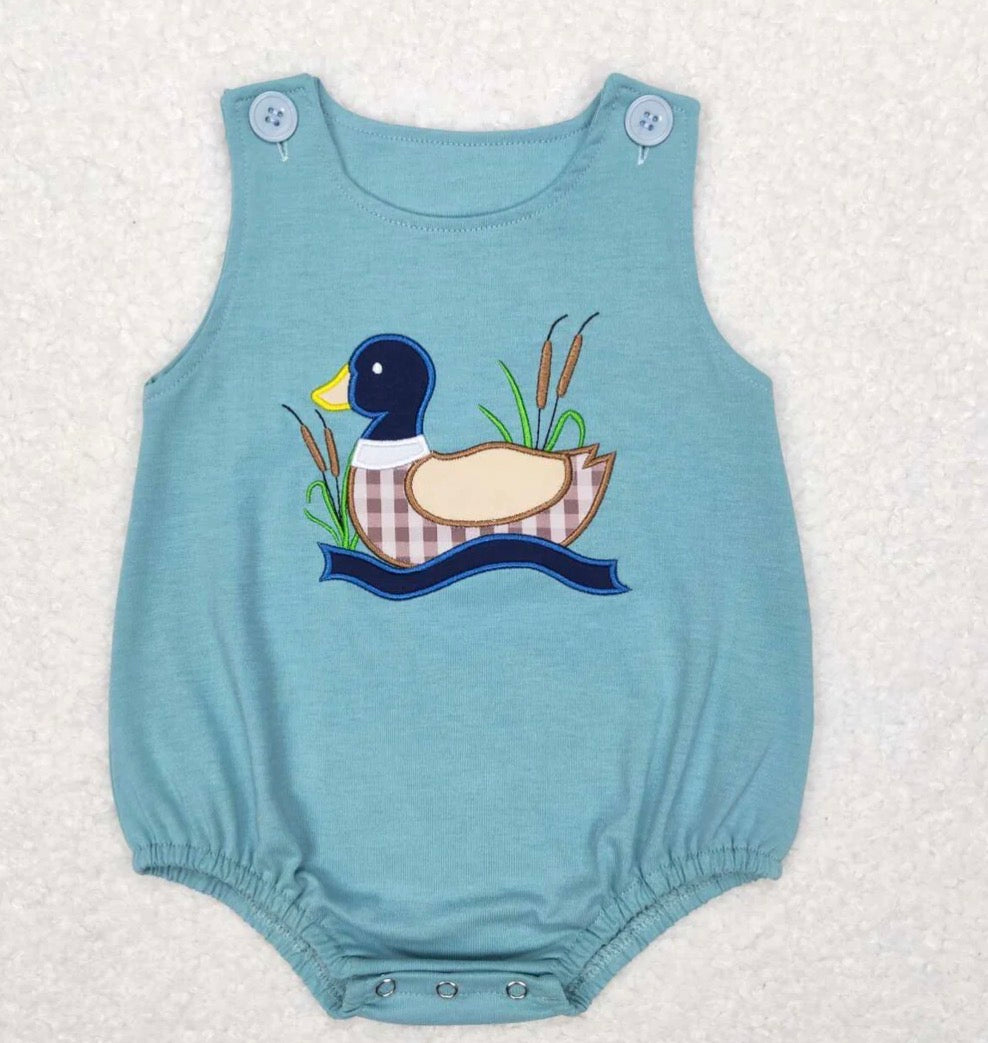 Duck Embroidery Boys Bubble