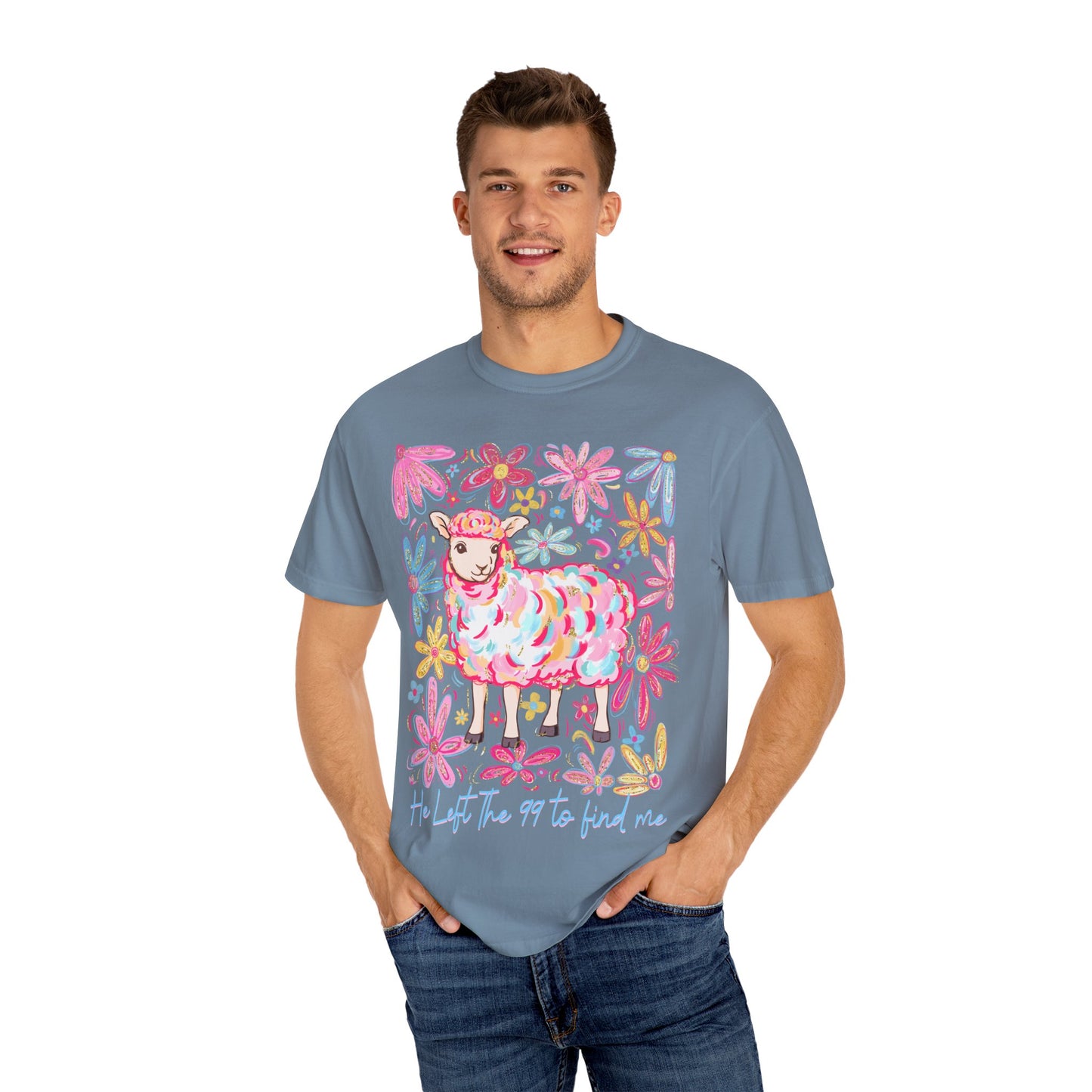 Whimsical Floral Sheep T-Shirt – Soft Unisex Tee, Perfect for Nature Lovers, Easter, Spring Celebrations, Gift for Her, Casual Wear