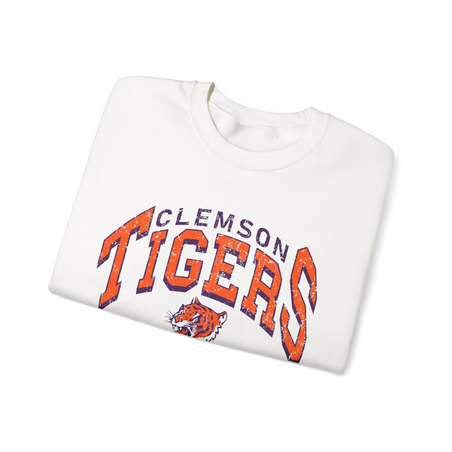 Clemson Tigers Crewneck Sweatshirt, Comfortable College Apparel, Unisex Sweatshirt, Sports Fan Gear, Game Day Outfit, Classic Sweatshirt