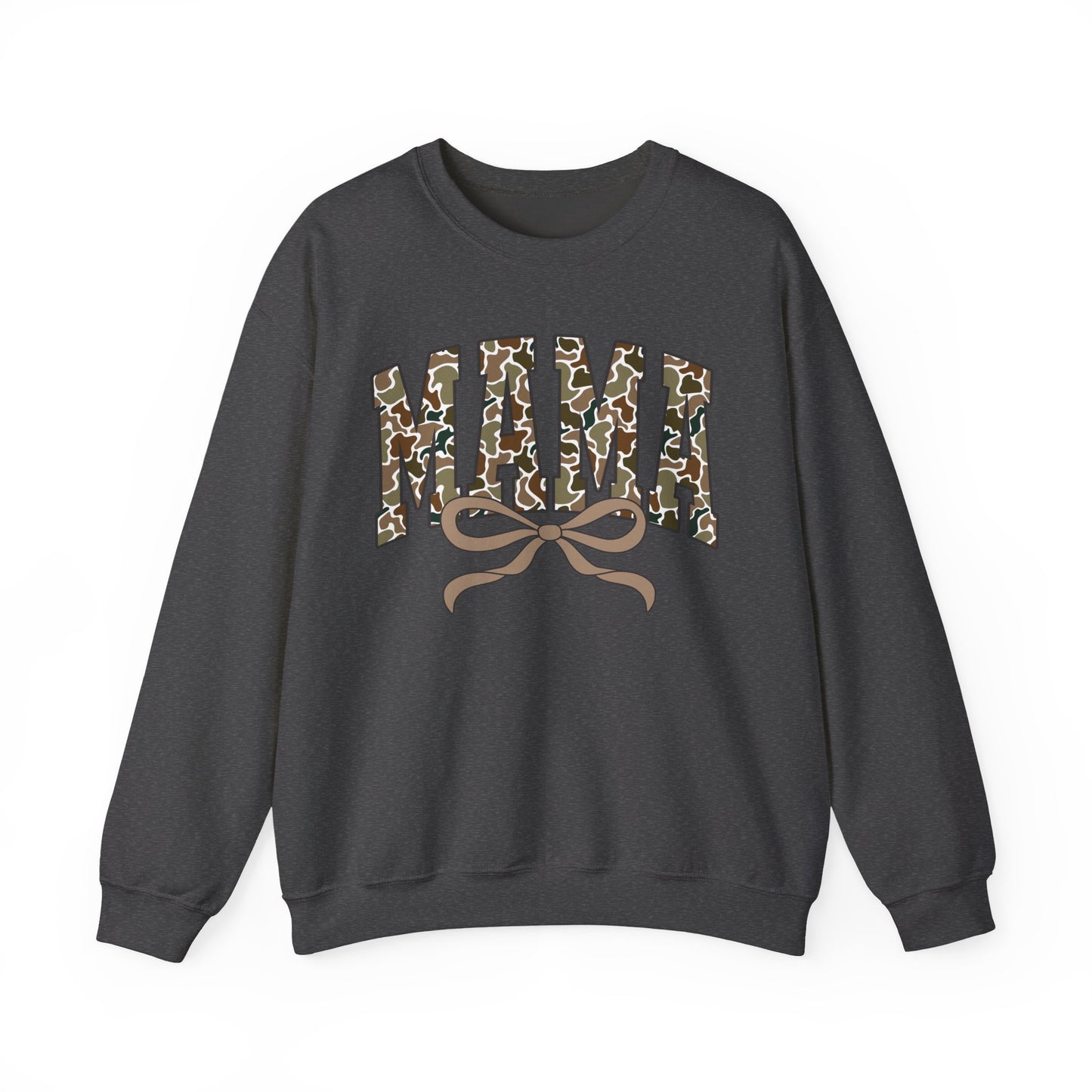 Camo Mama Crewneck Sweatshirt, Cozy Gift for Mom, Trendy Casual Wear, Perfect for Birthdays, Mother's Day, Family Gatherings