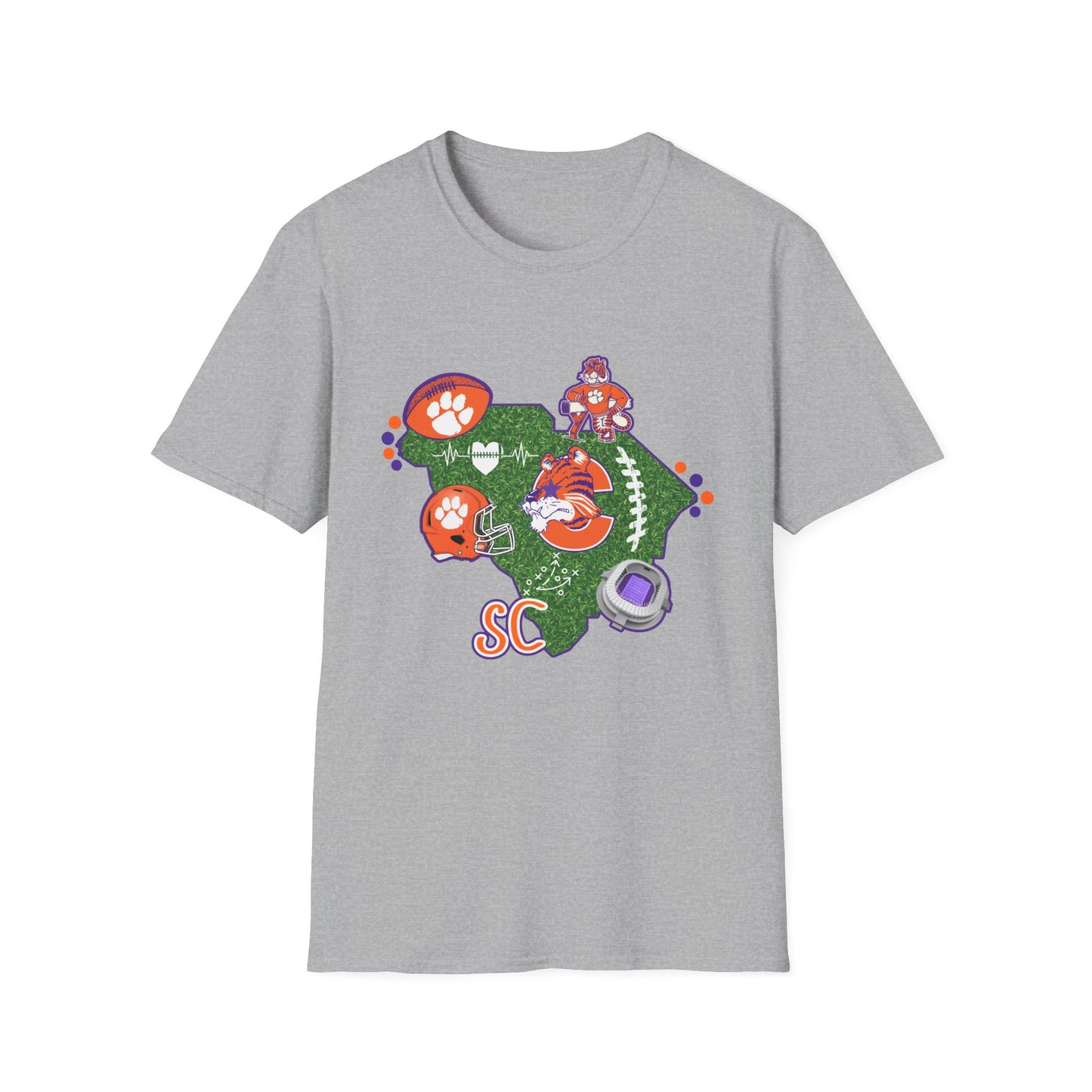 Clemson Pride Unisex Softstyle T-Shirt, Sports Fan Tee, South Carolina Apparel, Game Day Shirt, College Alumni Gift, Casual Wear