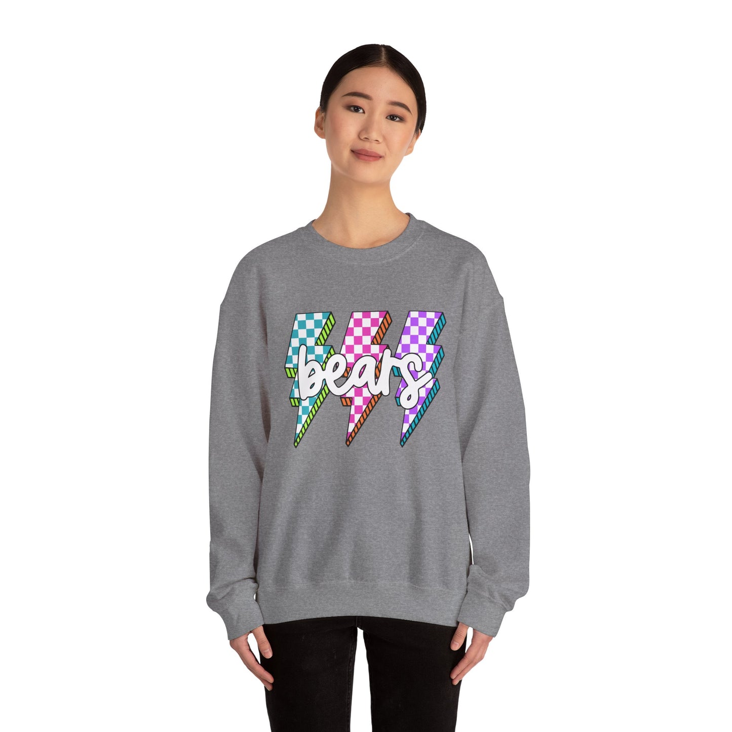 Colorful Bears Crewneck Sweatshirt, Unisex Sweatshirt, Graphic Sweatshirt, Cozy Sweatshirt for Gifts, Casual Wear