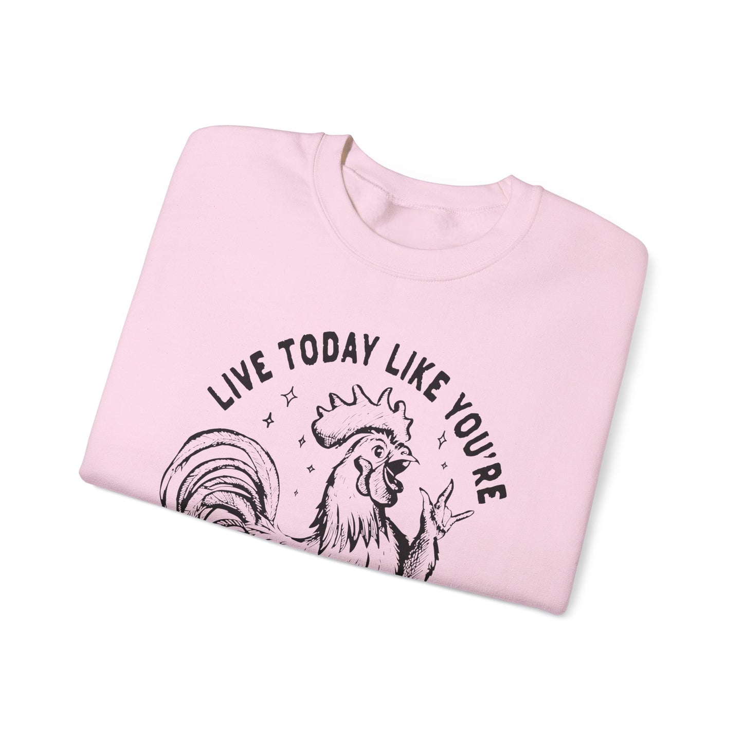 Live Today Crewneck Sweatshirt, Funny Gift, Cozy Sweatshirt, Unisex Fashion, Casual Wear, Gift for Him/Her