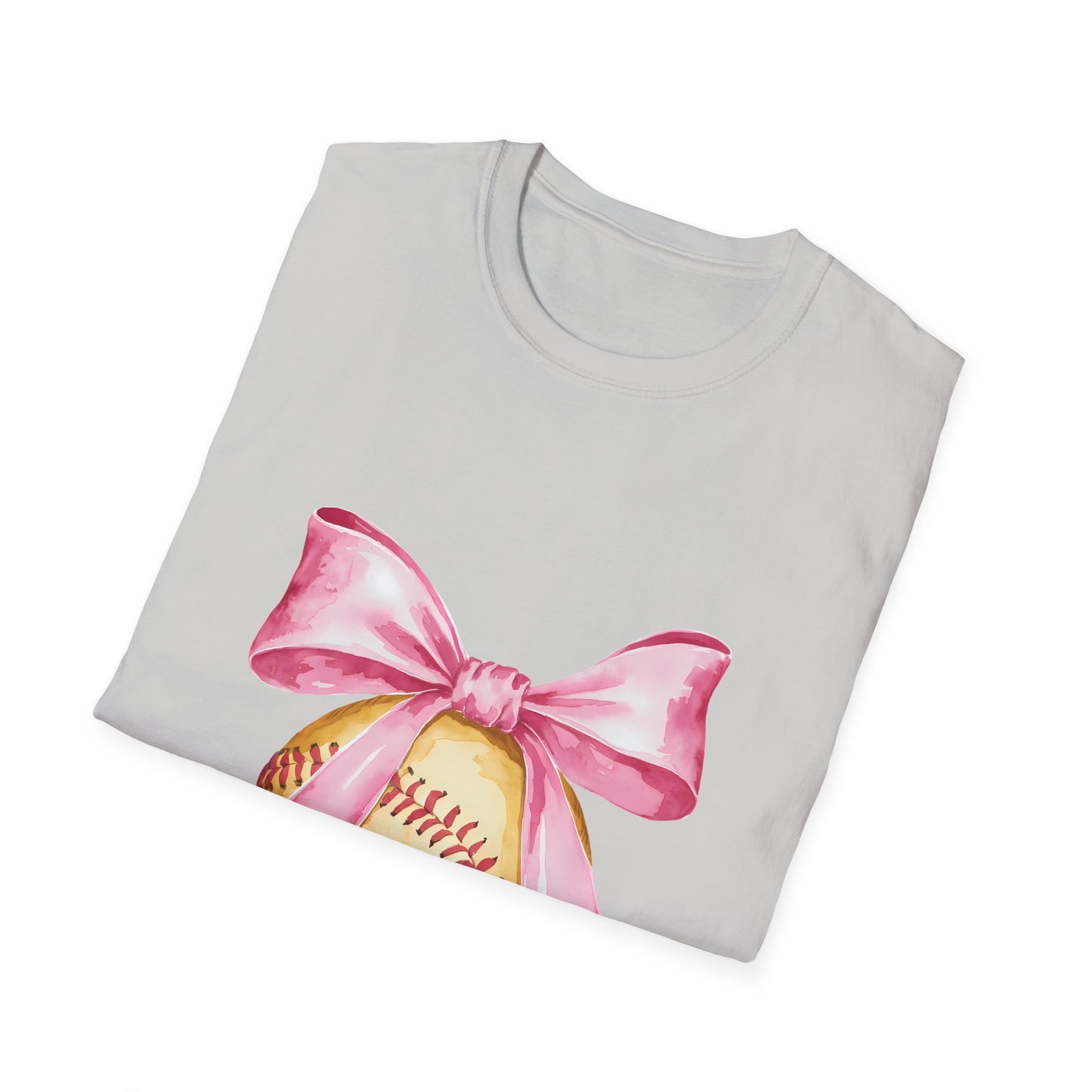 Pink Ribbon Baseball T-Shirt for Softball Lovers, Support Breast Cancer Awareness, Gift for Coaches and Players, Casual Wear