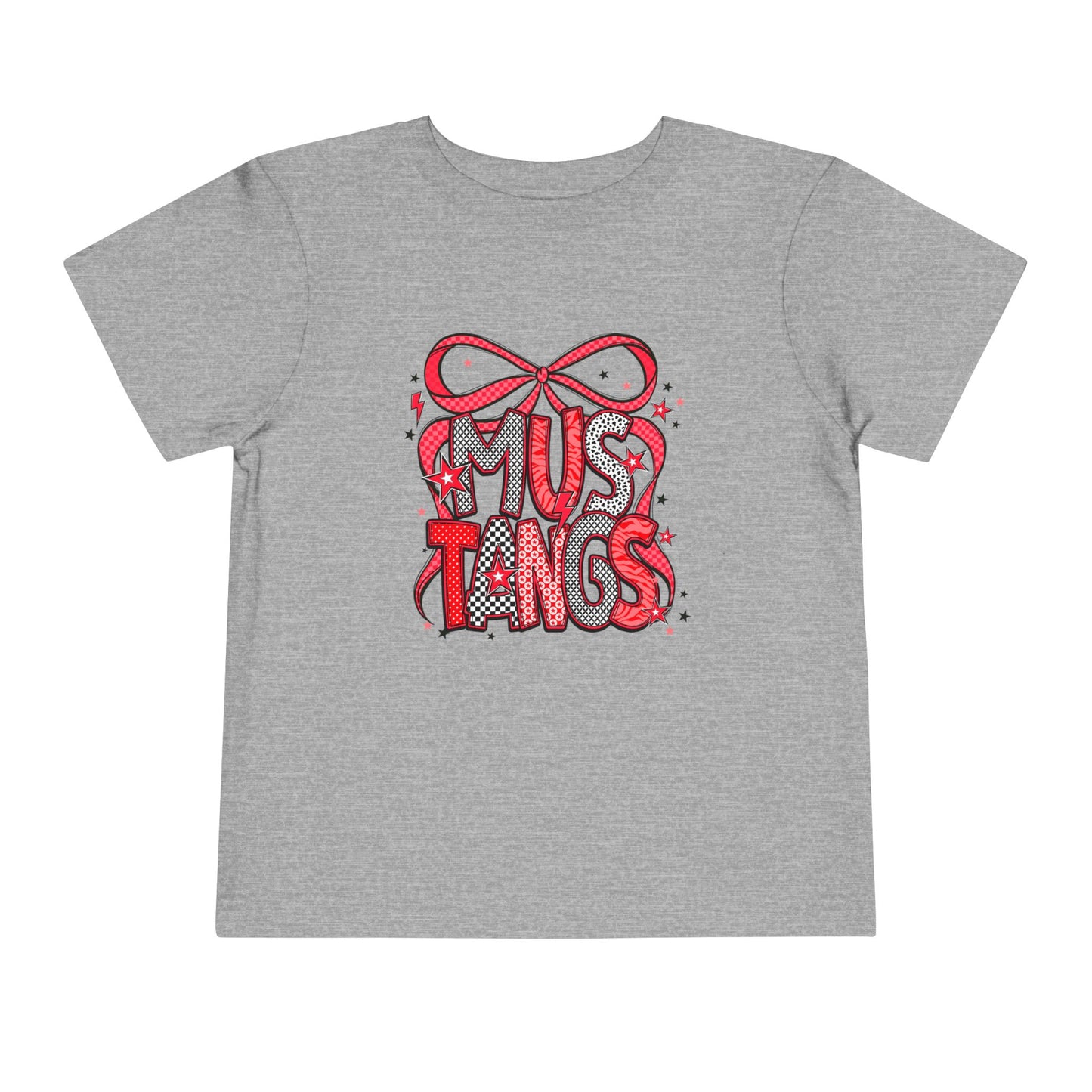 Toddler Short Sleeve Tee - Cute Mustangs Graphic Tee, Kids' Summer Shirt, Birthday Gift, Toddler Apparel, Playtime Outfit