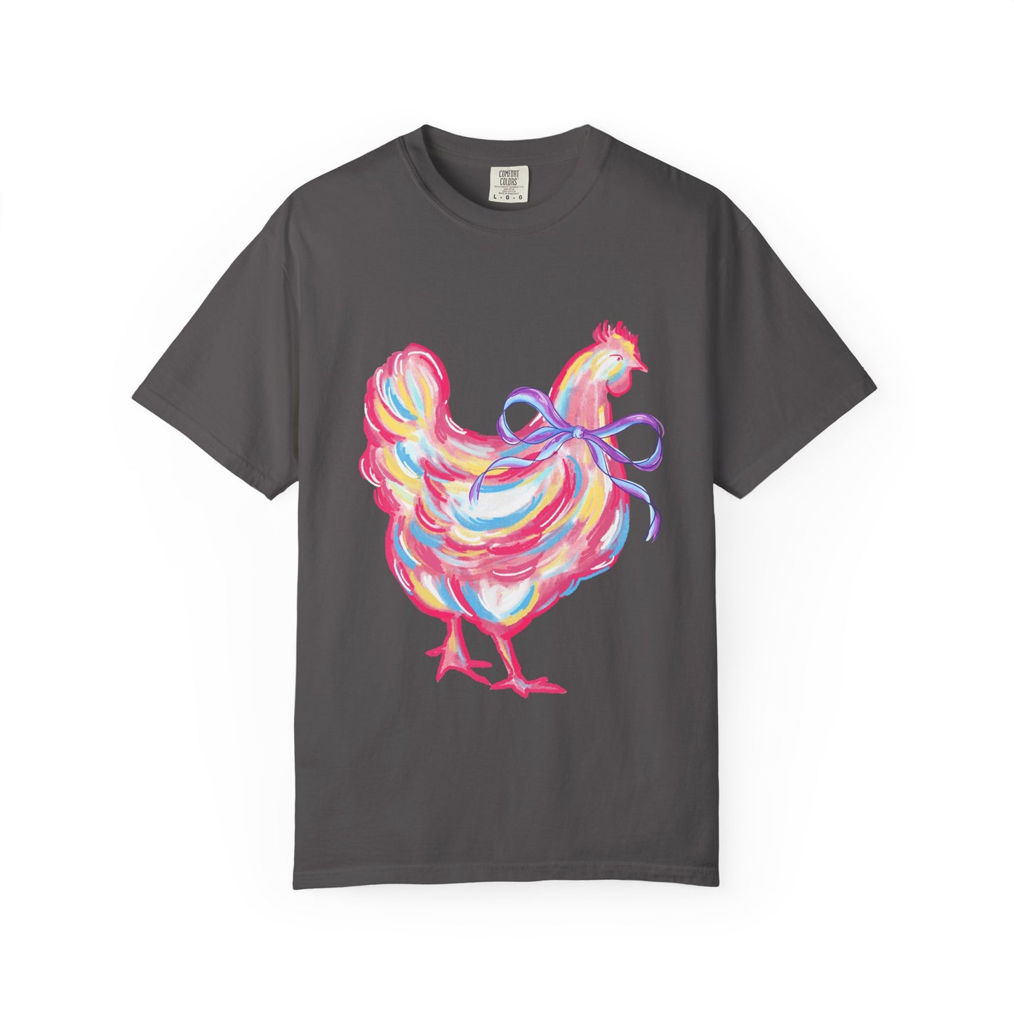 Colorful Chicken T-Shirt - Whimsical Farm Animal Tee, Gift for Animal Lovers, Unique Art Shirt, Cozy Casual Wear, Fun Birthday Present