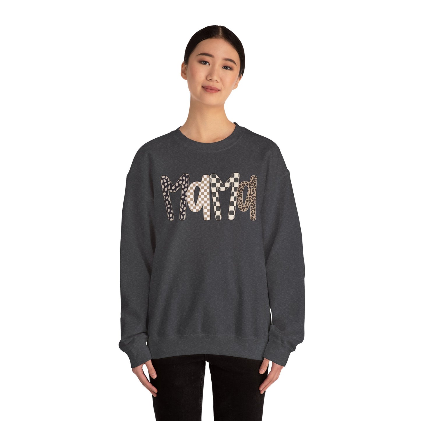 Mama Leopard Print Crewneck Sweatshirt