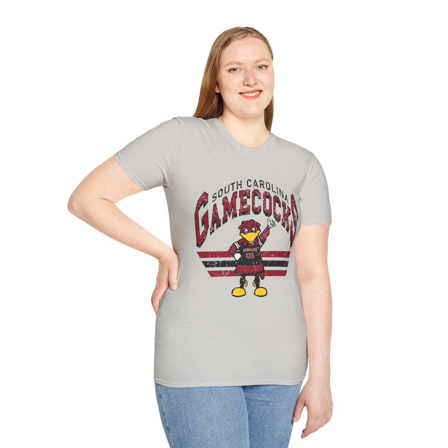 Vintage Gamecocks Tee, Unisex Softstyle T-Shirt for Fans, Game Day Apparel, College Spirit Wear, South Carolina Merchandise