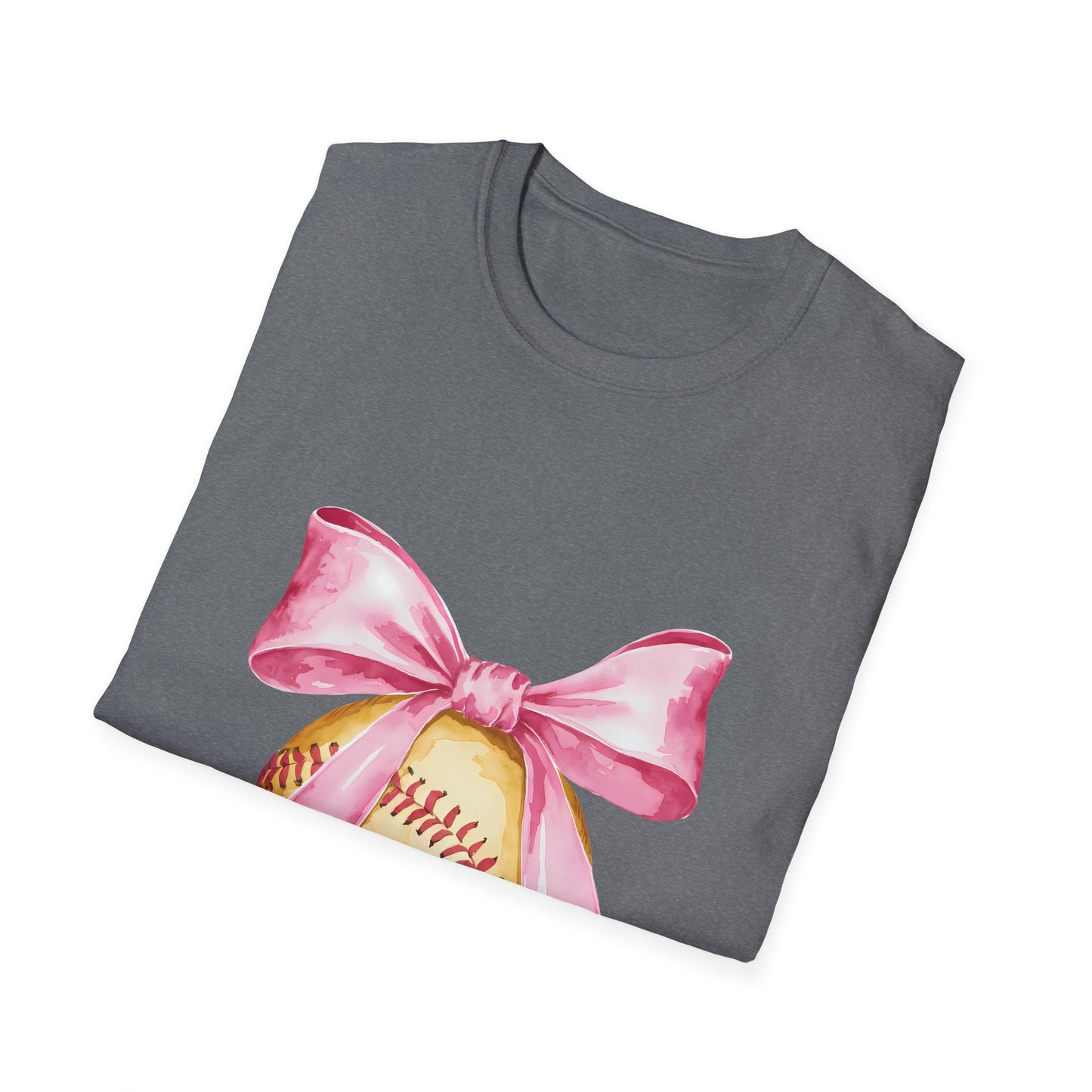 Pink Ribbon Baseball T-Shirt for Softball Lovers, Support Breast Cancer Awareness, Gift for Coaches and Players, Casual Wear