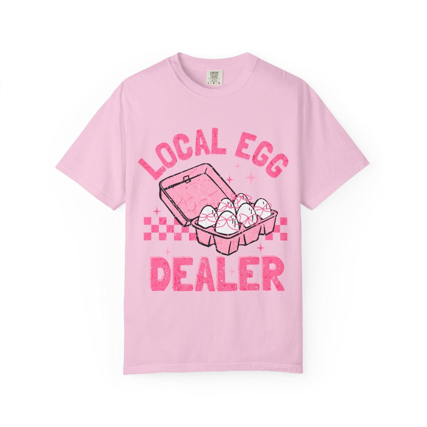 Local Egg Dealer T-Shirt, Fun Egg Dealer Tee, Garment-Dyed Shirt, Unique Gift for Foodies, Quirky Farm Shirt