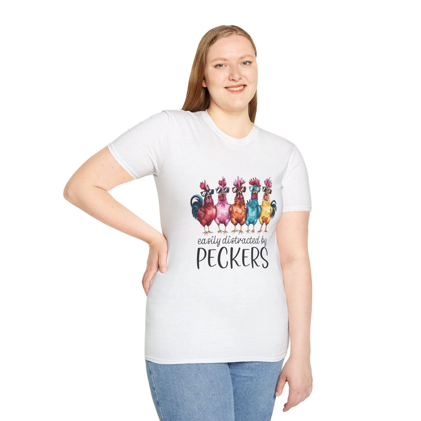 Funny Chicken T-Shirt, Early Distracted by Peckers Tee, Gift for Chicken Lovers, Casual Humor Shirt, Animal Lovers Apparel