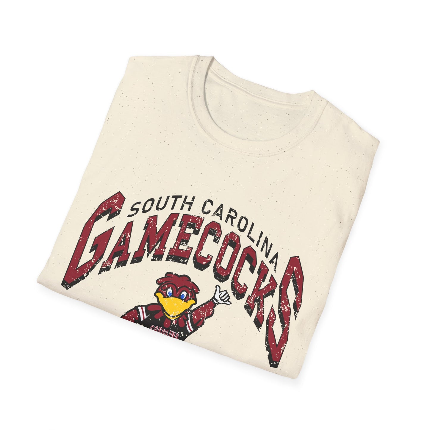 Vintage Gamecocks Tee, Unisex Softstyle T-Shirt for Fans, Game Day Apparel, College Spirit Wear, South Carolina Merchandise