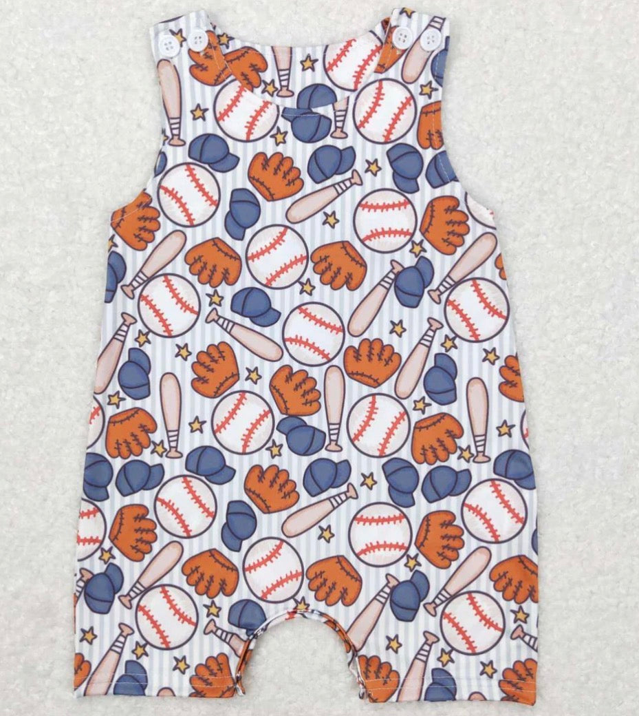 Boys Shorts Baseball Romper