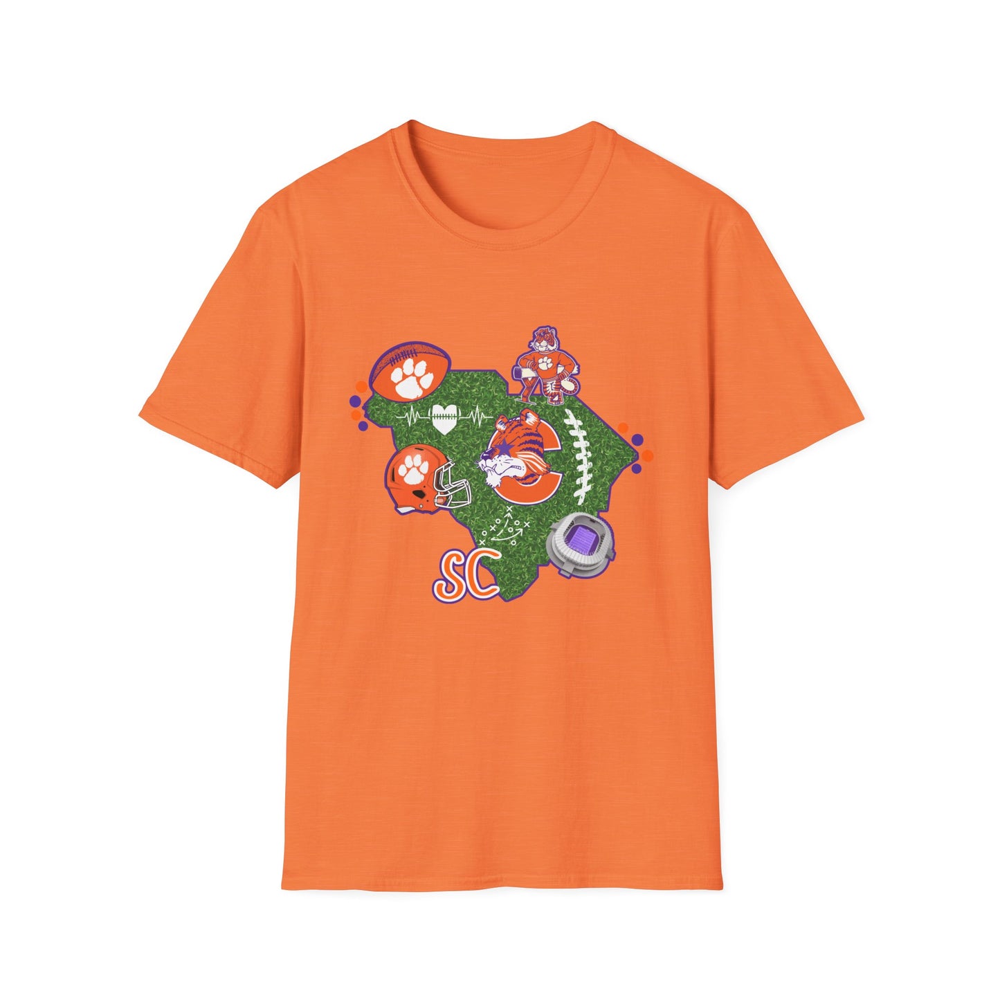 Clemson Pride Unisex Softstyle T-Shirt, Sports Fan Tee, South Carolina Apparel, Game Day Shirt, College Alumni Gift, Casual Wear