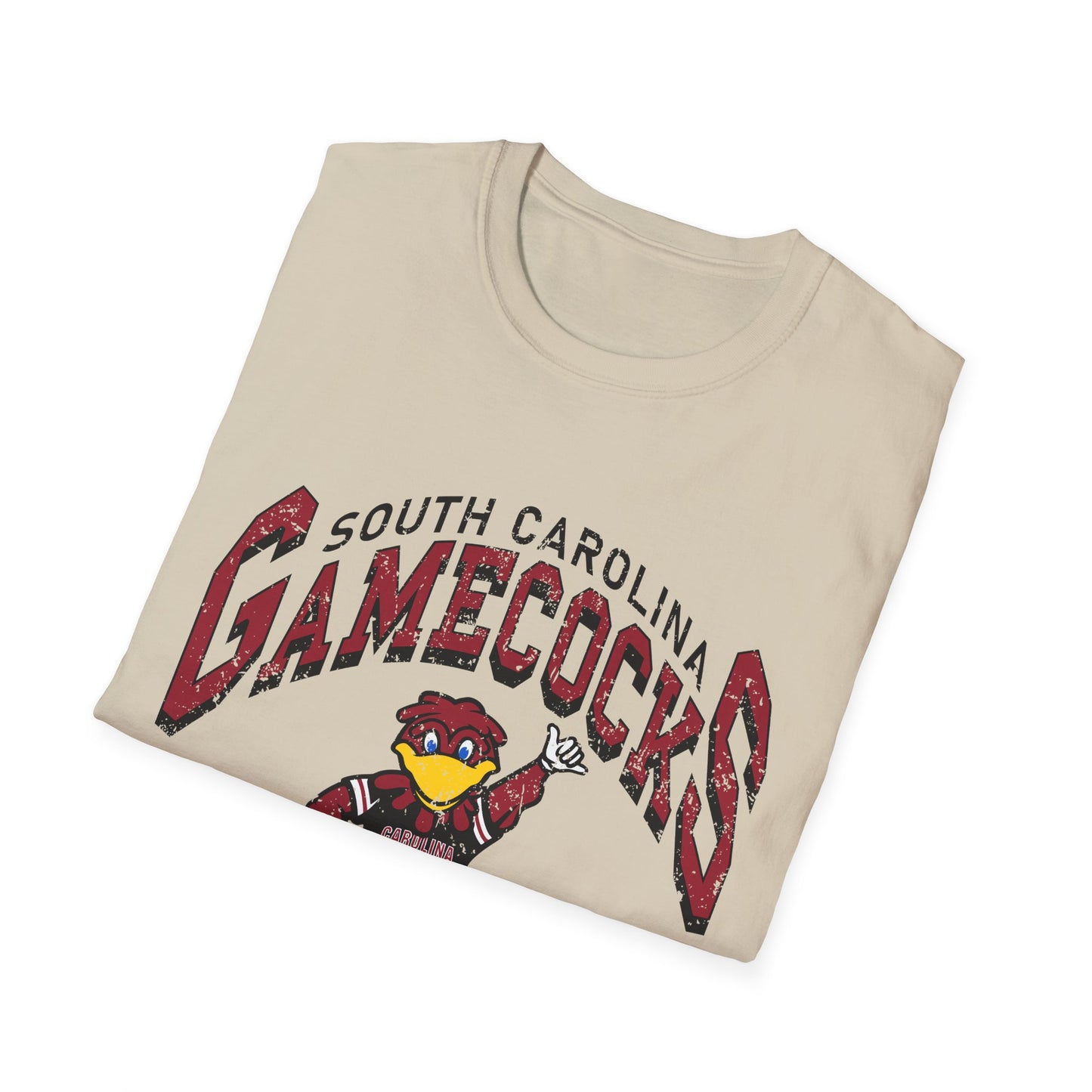 Vintage Gamecocks Tee, Unisex Softstyle T-Shirt for Fans, Game Day Apparel, College Spirit Wear, South Carolina Merchandise