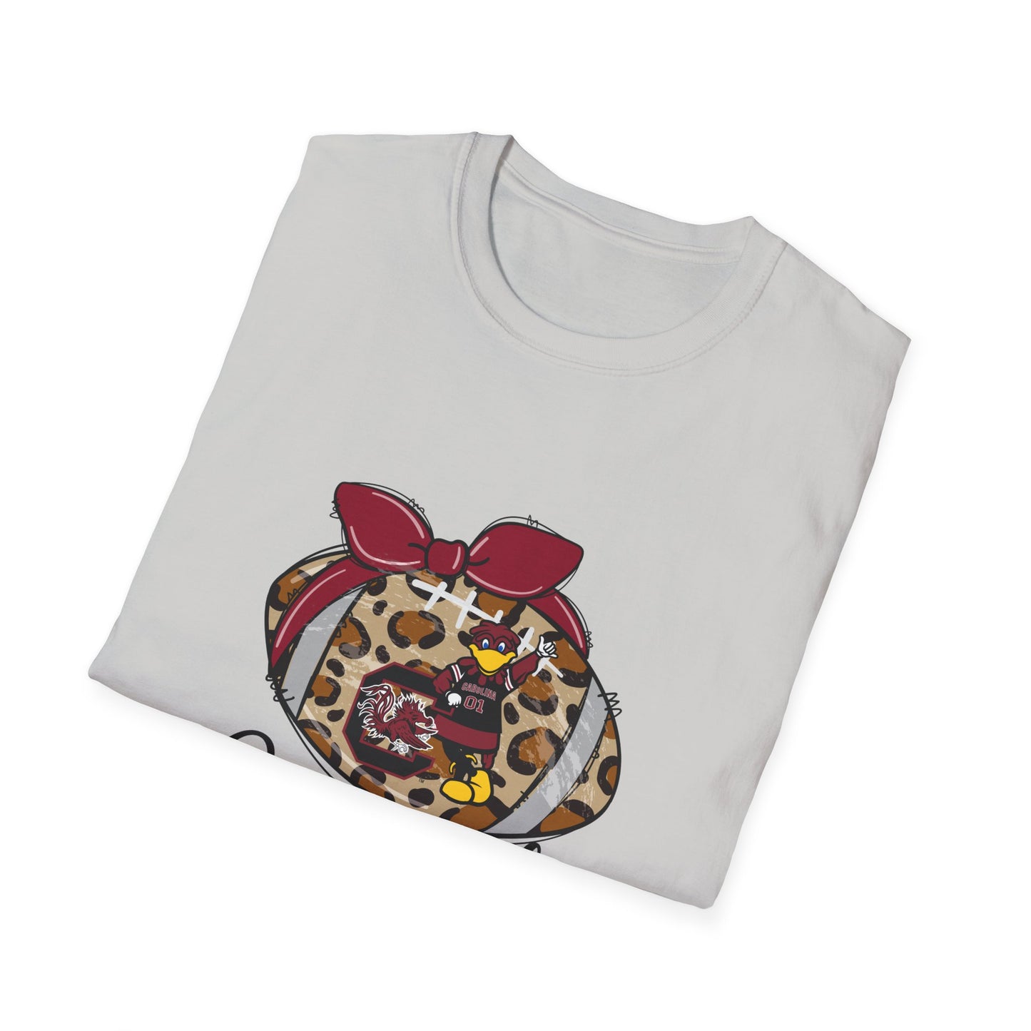 Leopard Print Gamecocks T-Shirt, Trendy Unisex Tee, Casual Outfit, Game Day Apparel, Sports Fan Shirt, Stylish Everyday Wear
