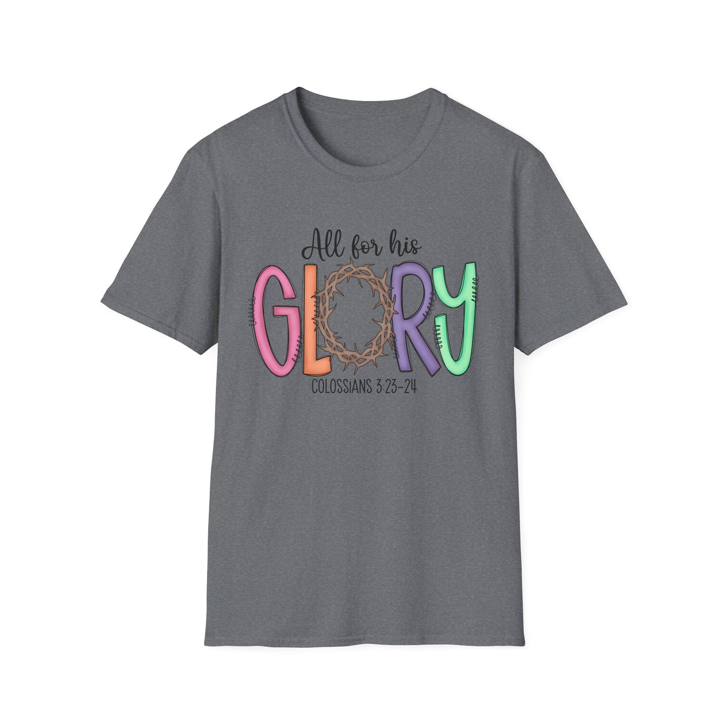 Colorful Faith T-Shirt | Unisex Softstyle Tee | Religious Apparel | Gifts for Men & Women | Inspirational Shirt | Casual Wear