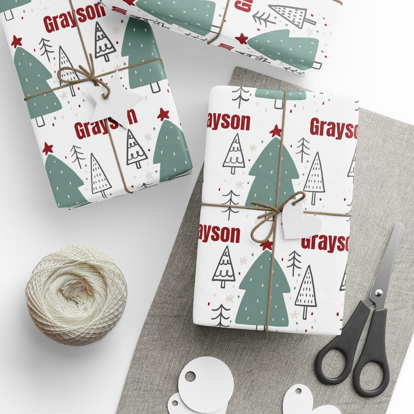 Custom Christmas Tree Wrapping Paper