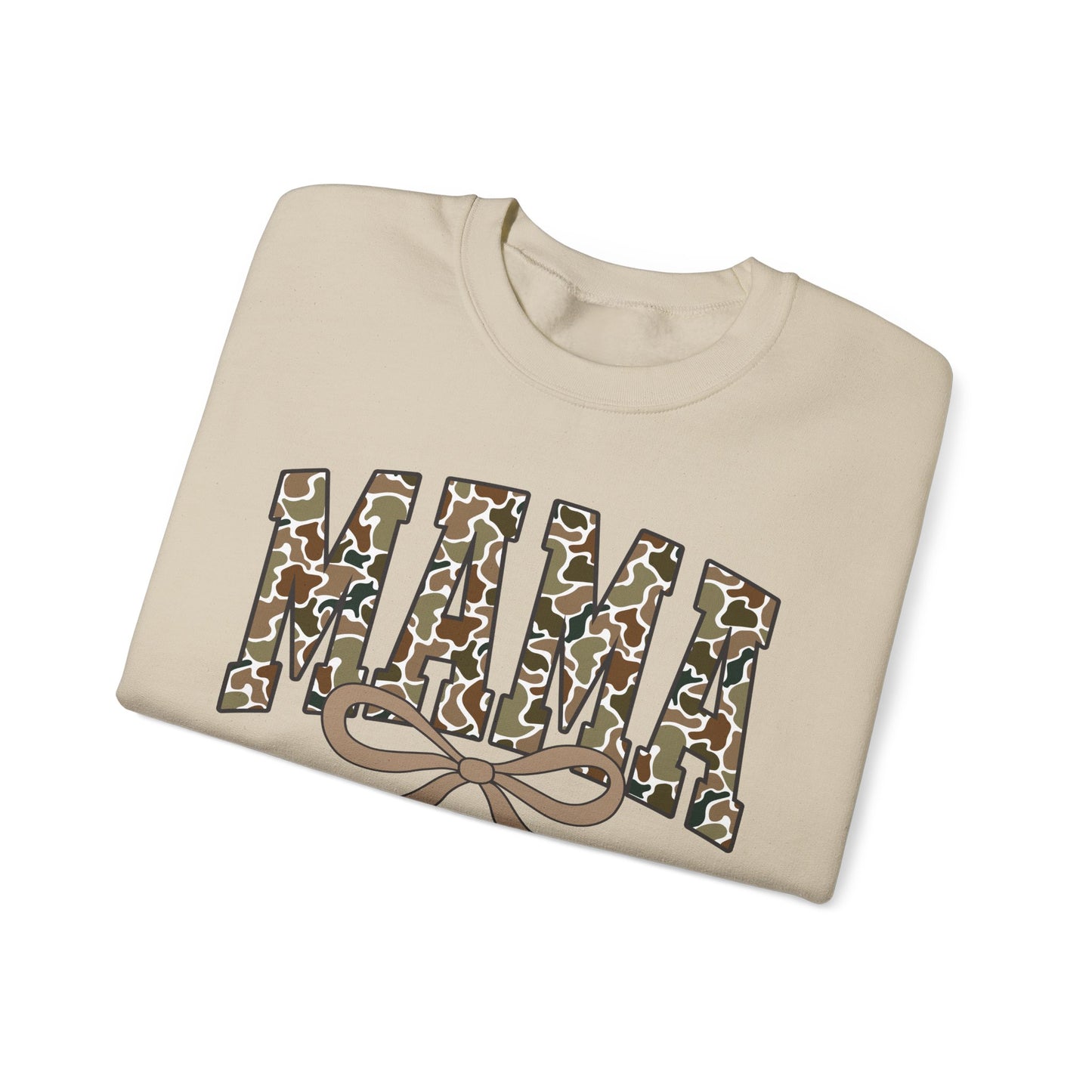 Camo Mama Crewneck Sweatshirt, Cozy Gift for Mom, Trendy Casual Wear, Perfect for Birthdays, Mother's Day, Family Gatherings