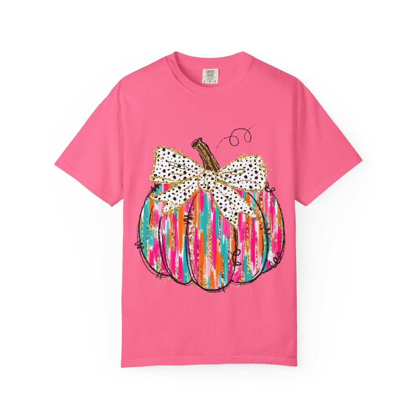 Colorful Pumpkin Graphic T-Shirt for Fall, Casual Autumn Tee, Halloween Shirt, Thanksgiving Outfit, Gift for Her