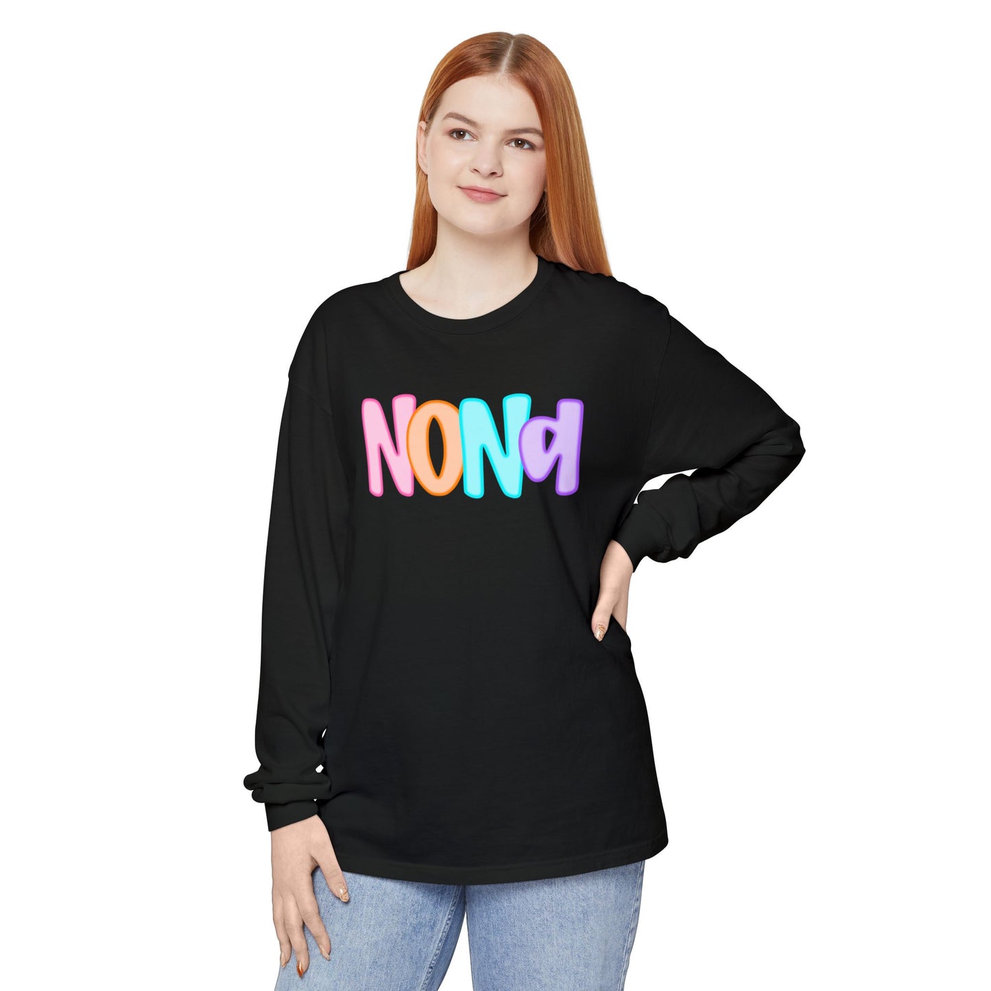 Nona Neon Comfort Color Long Sleeve