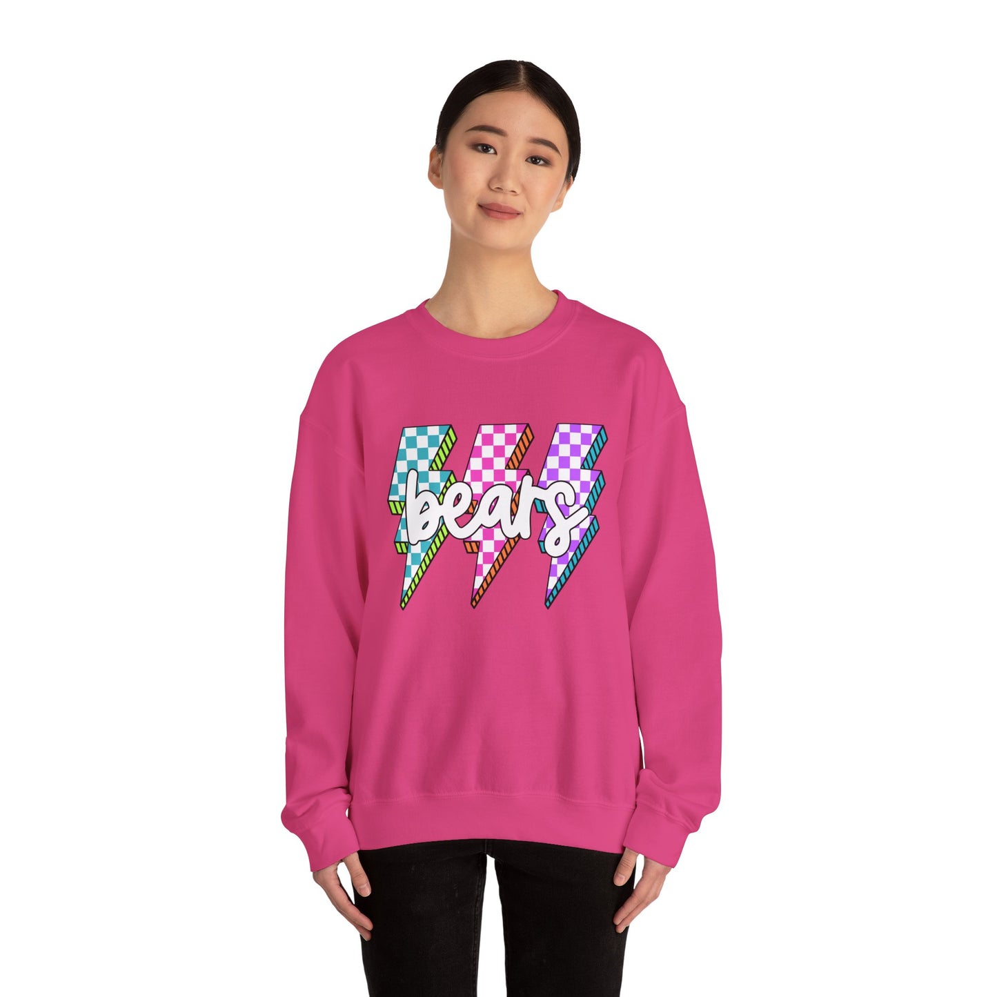 Colorful Bears Crewneck Sweatshirt, Unisex Sweatshirt, Graphic Sweatshirt, Cozy Sweatshirt for Gifts, Casual Wear