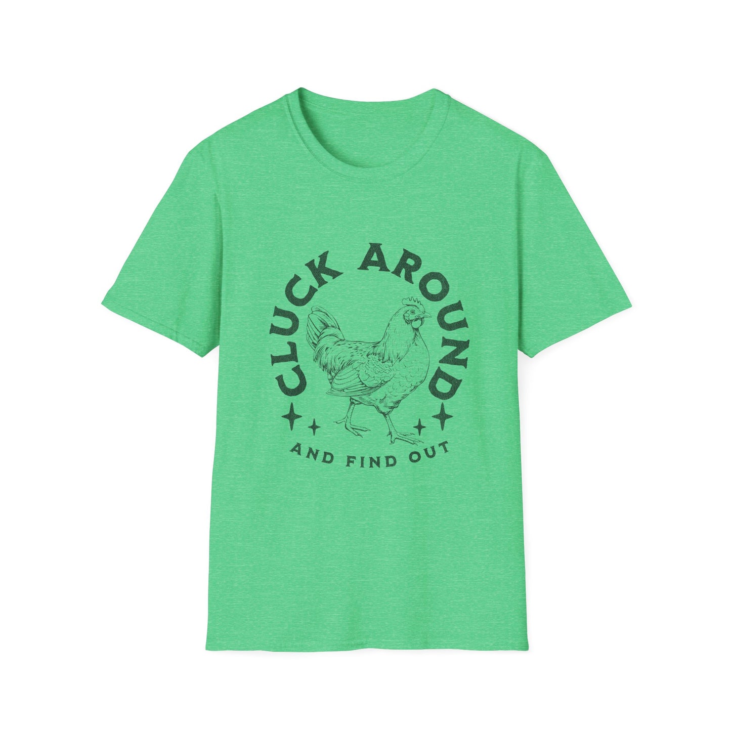 Funny Chicken T-Shirt - Cluck Around, Gift for Farm Lovers, Casual Wear, Chicken Enthusiast Tee, Funny Farm Animal Shirt
