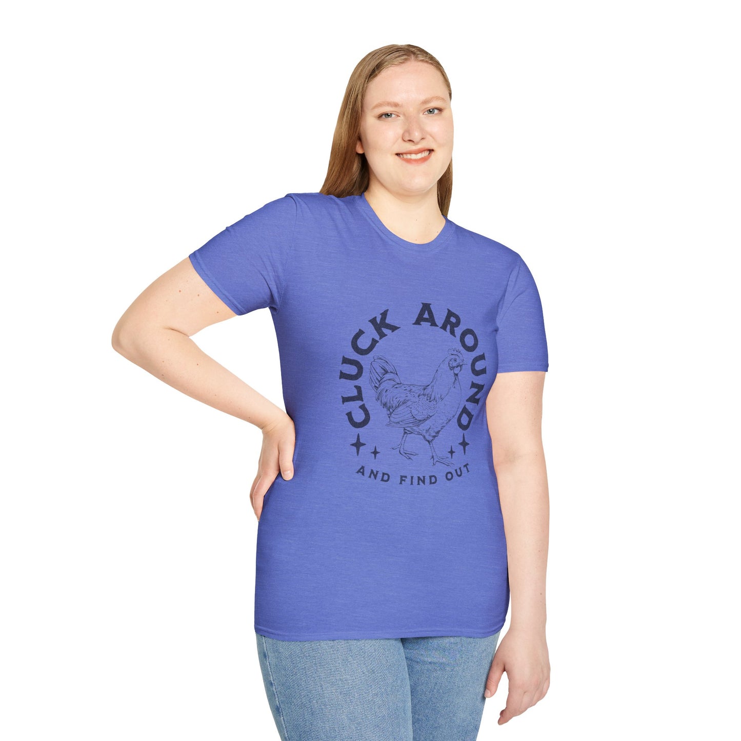 Funny Chicken T-Shirt - Cluck Around, Gift for Farm Lovers, Casual Wear, Chicken Enthusiast Tee, Funny Farm Animal Shirt