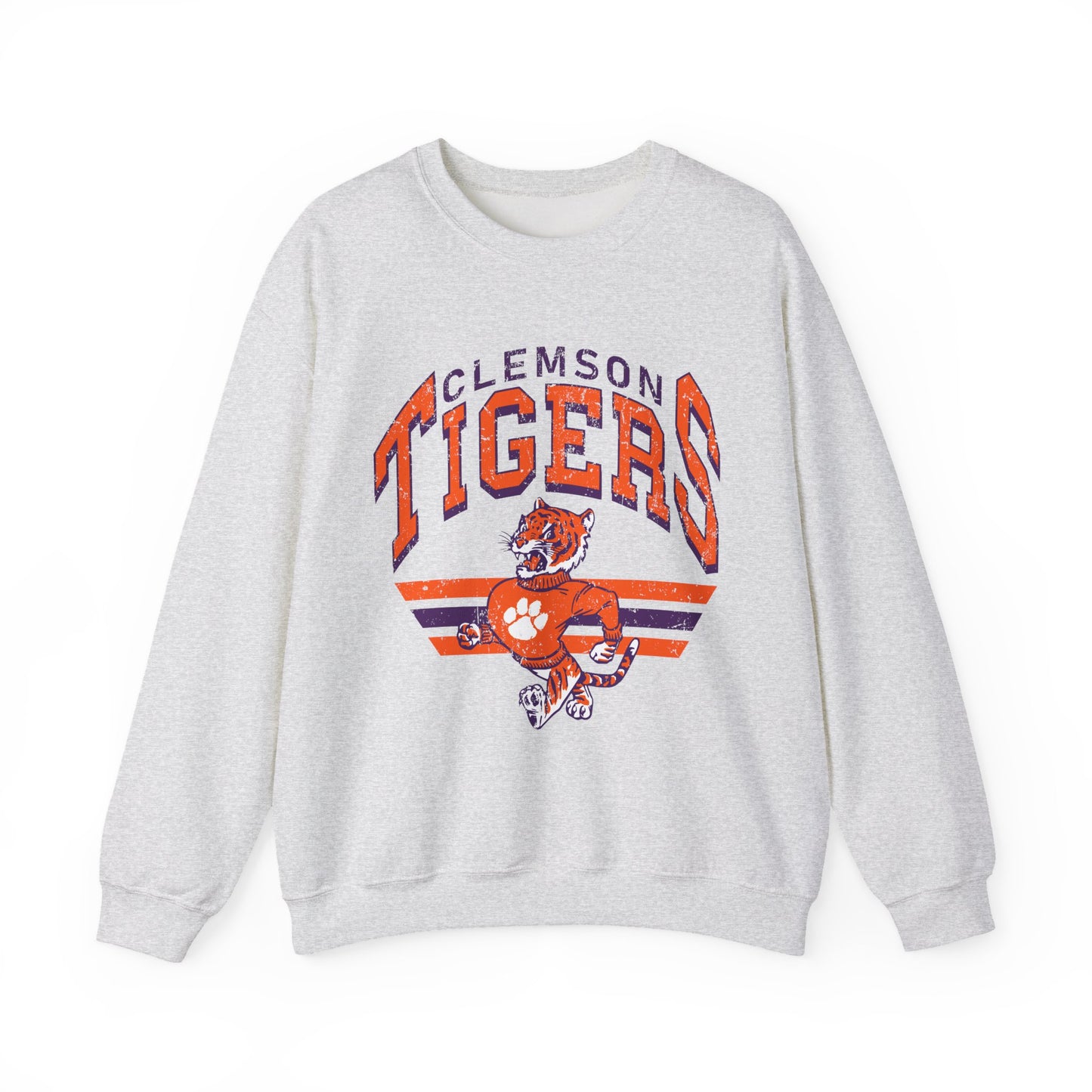 Clemson Tigers Crewneck Sweatshirt, Comfortable College Apparel, Unisex Sweatshirt, Sports Fan Gear, Game Day Outfit, Classic Sweatshirt