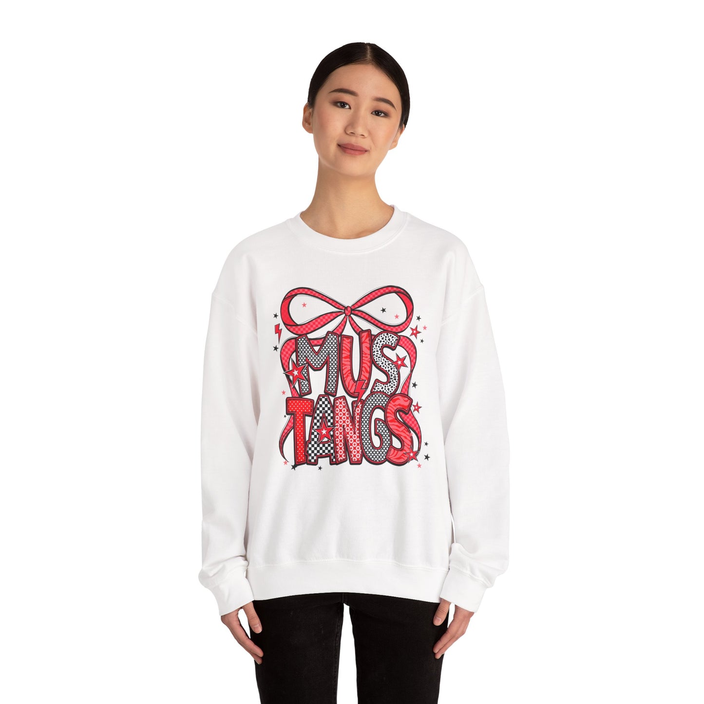 Mustang Love Crewneck Sweatshirt - Cozy Unisex Pullover for Horse Lovers, Gift for Equestrian, Casual Outfit, Horse Show
